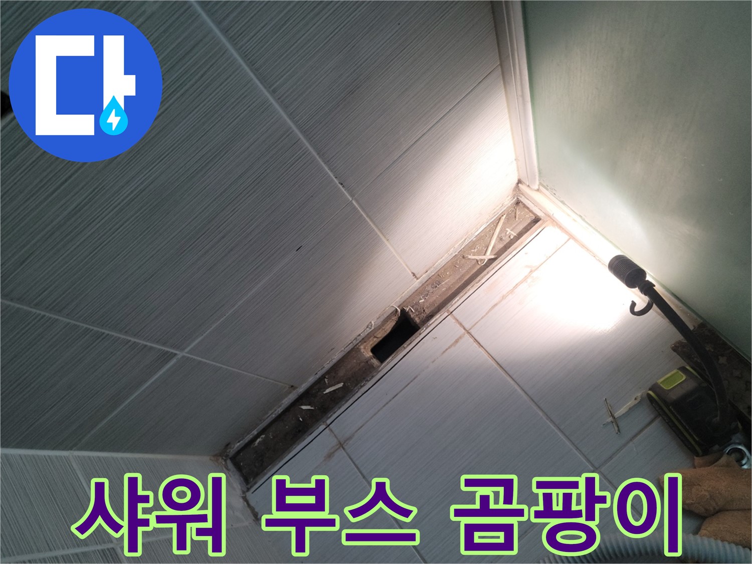 동두천 누수 - 샤워 부스 설치 부위 곰팡이 발생으로 인한 누수 의심