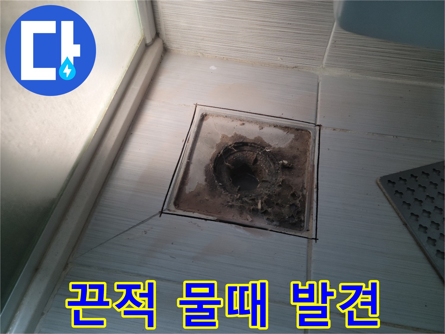 신창비바패밀리 욕실 배수구 주변 - 끈적이는 물때 발견!