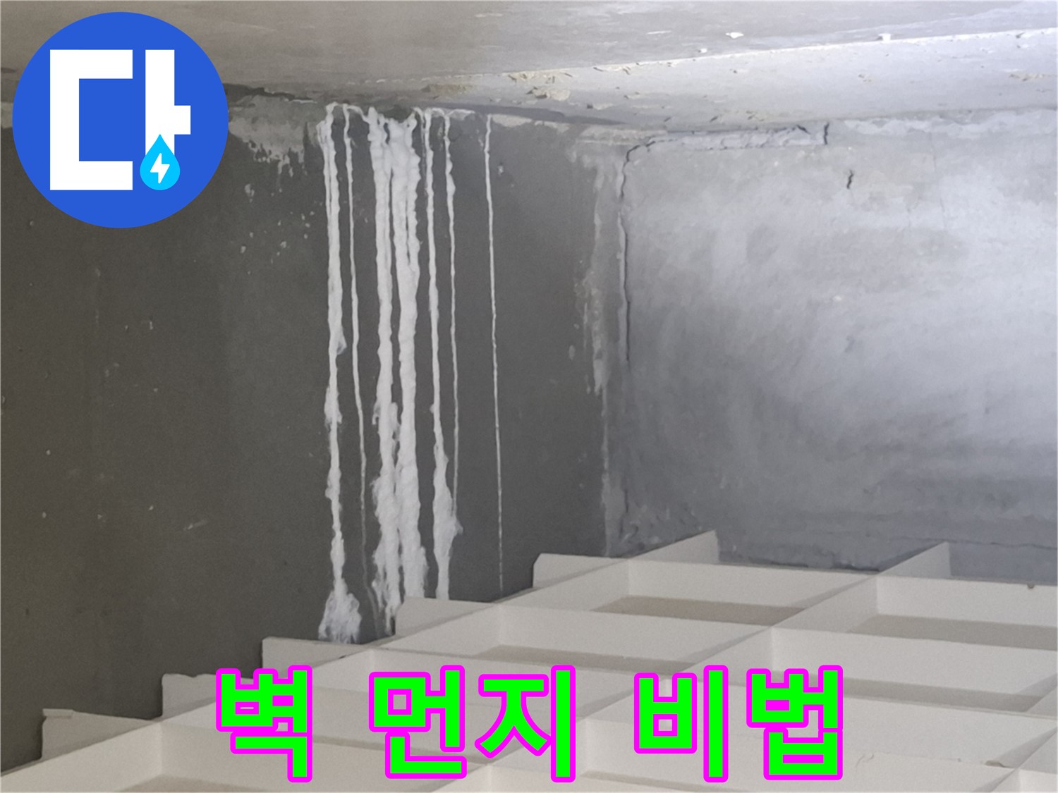 분당 누수 - 삼평동 아파트 벽에 맺힌 하얀 먼지를 완벽하게 해결하는 전문 업체의 특별한 노하우