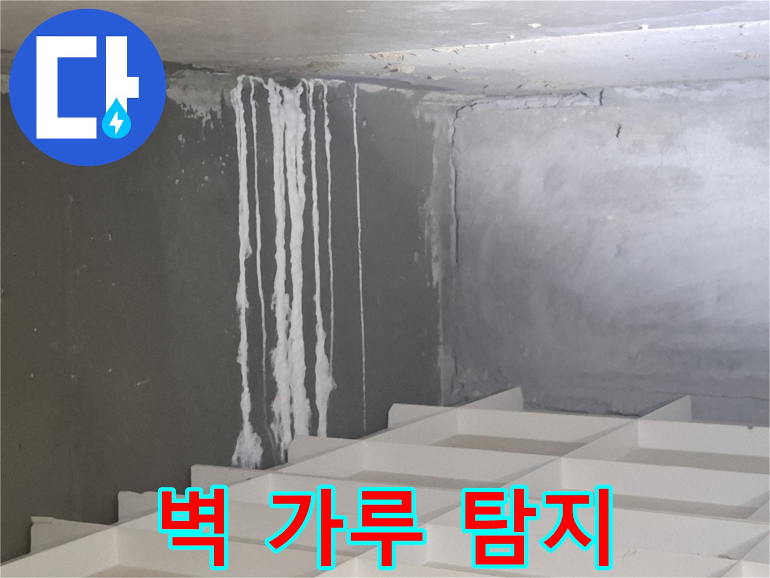 삼평동 아파트 누수탐지 - 벽에 맺힌 하얀 가루, 숨겨진 누수 원인 꼼꼼히 찾기
