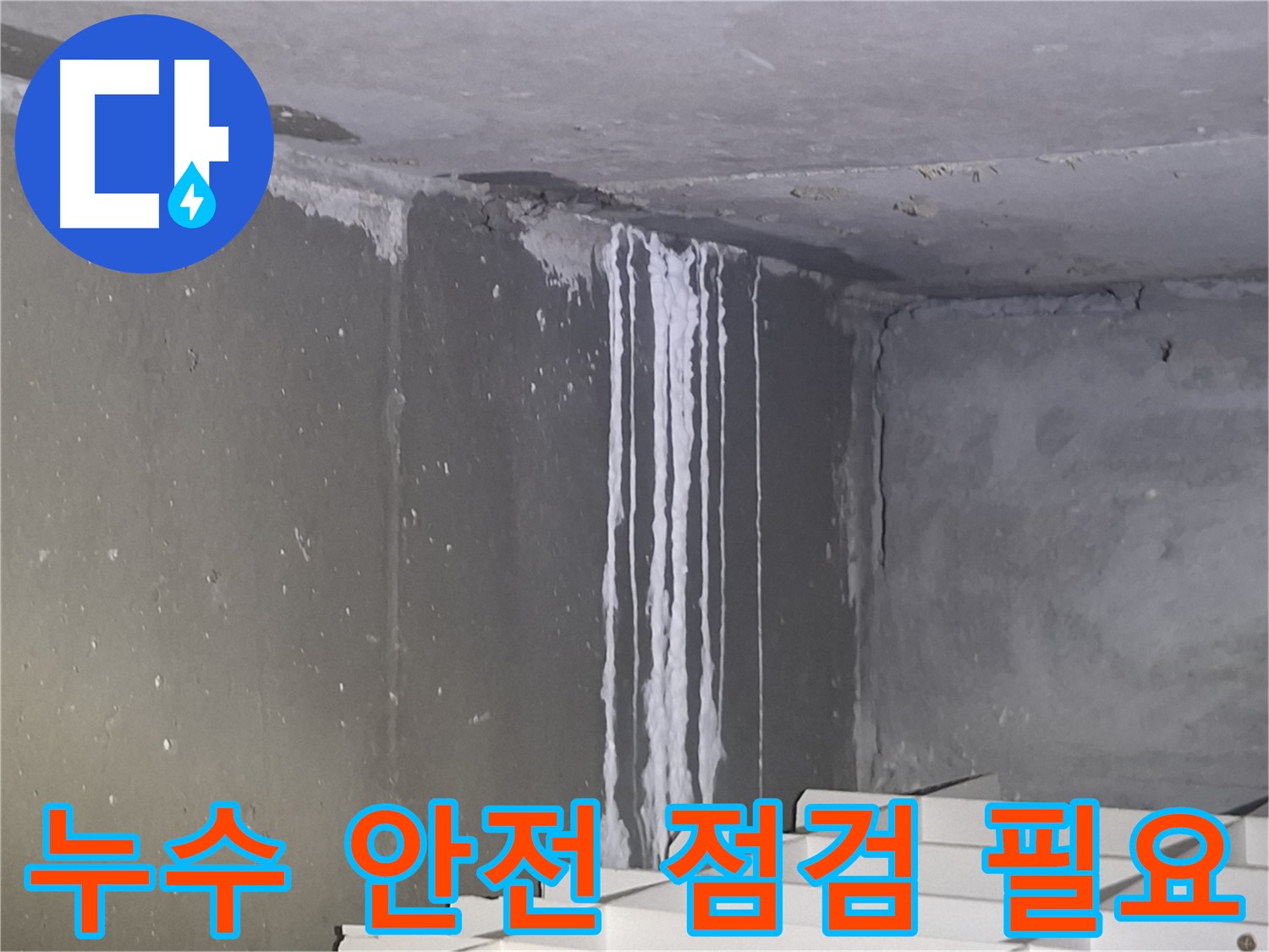 성남 삼평동 건물 누수 - 안전 점검 필요