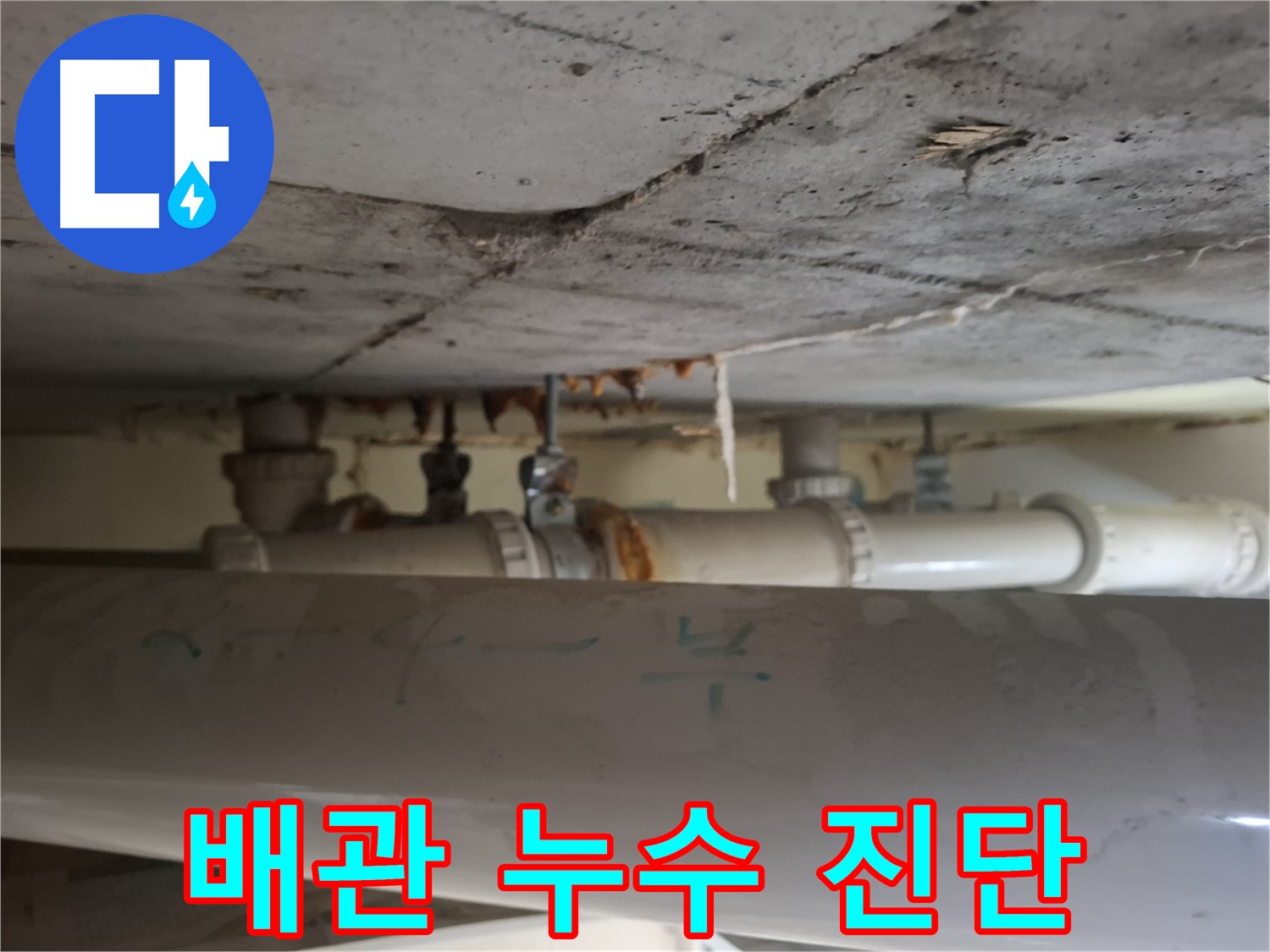 판교 봇들마을2단지 아파트 - 천장 배관 누수 긴급 진단 진행