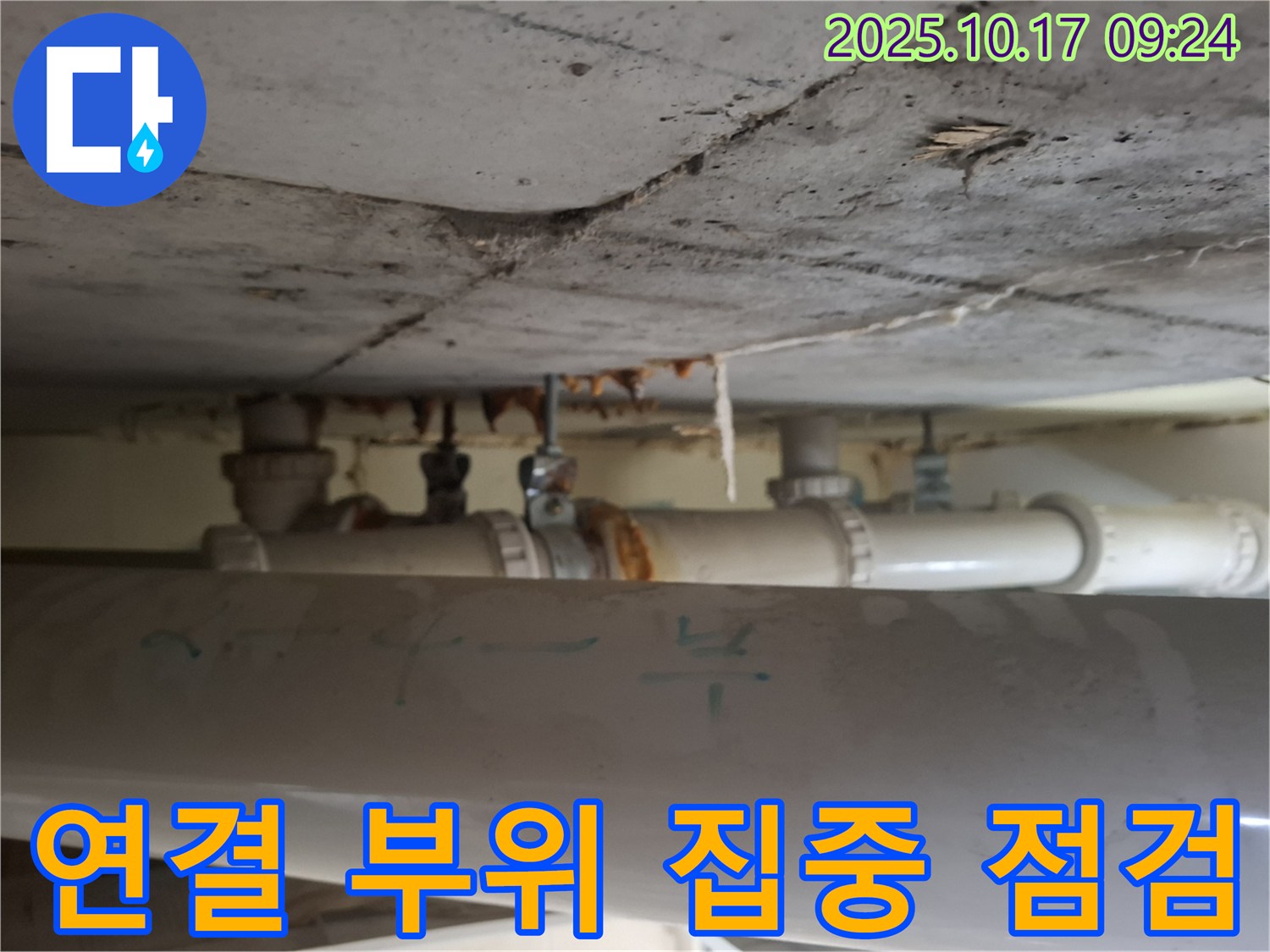 판교 삼평동 봇들마을 아파트 - 배관 연결 부위 누수 집중적으로 점검