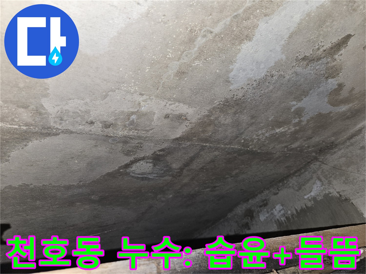 천호동 콘크리트 누수 - 습윤, 들뜸 촉감 확인은 누수 초기