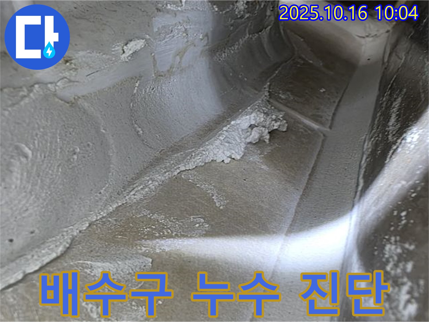배수구 누수 진단 - 율정마을13단지 누수탐지 전문가의 꼼꼼한 점검으로 찾아낸 배수구 누수 증거, 꼼꼼하게 진단하고 해결!