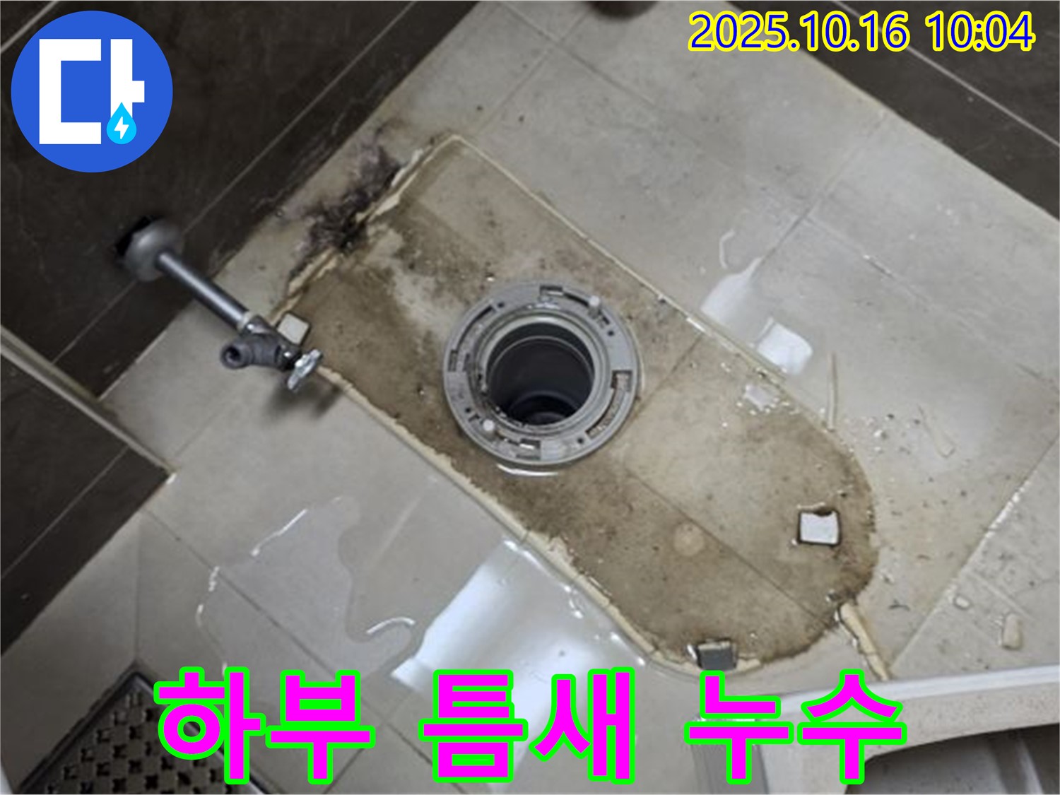 양주 옥정 율정마을 아파트 변기 누수 - 변기 하부 틈새 발생으로 인한 누수 해결 - 누수 전문가의 꼼꼼한 메움 작업