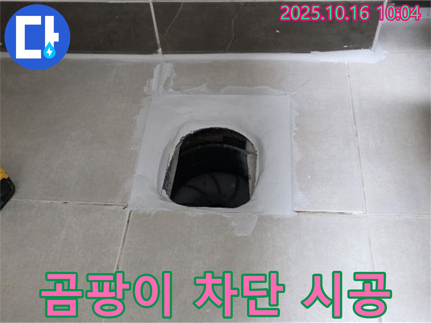 양주 옥정 율정마을 욕실 하수구 주변 곰팡이 문제 - 누수 원인 차단 시공으로 해결