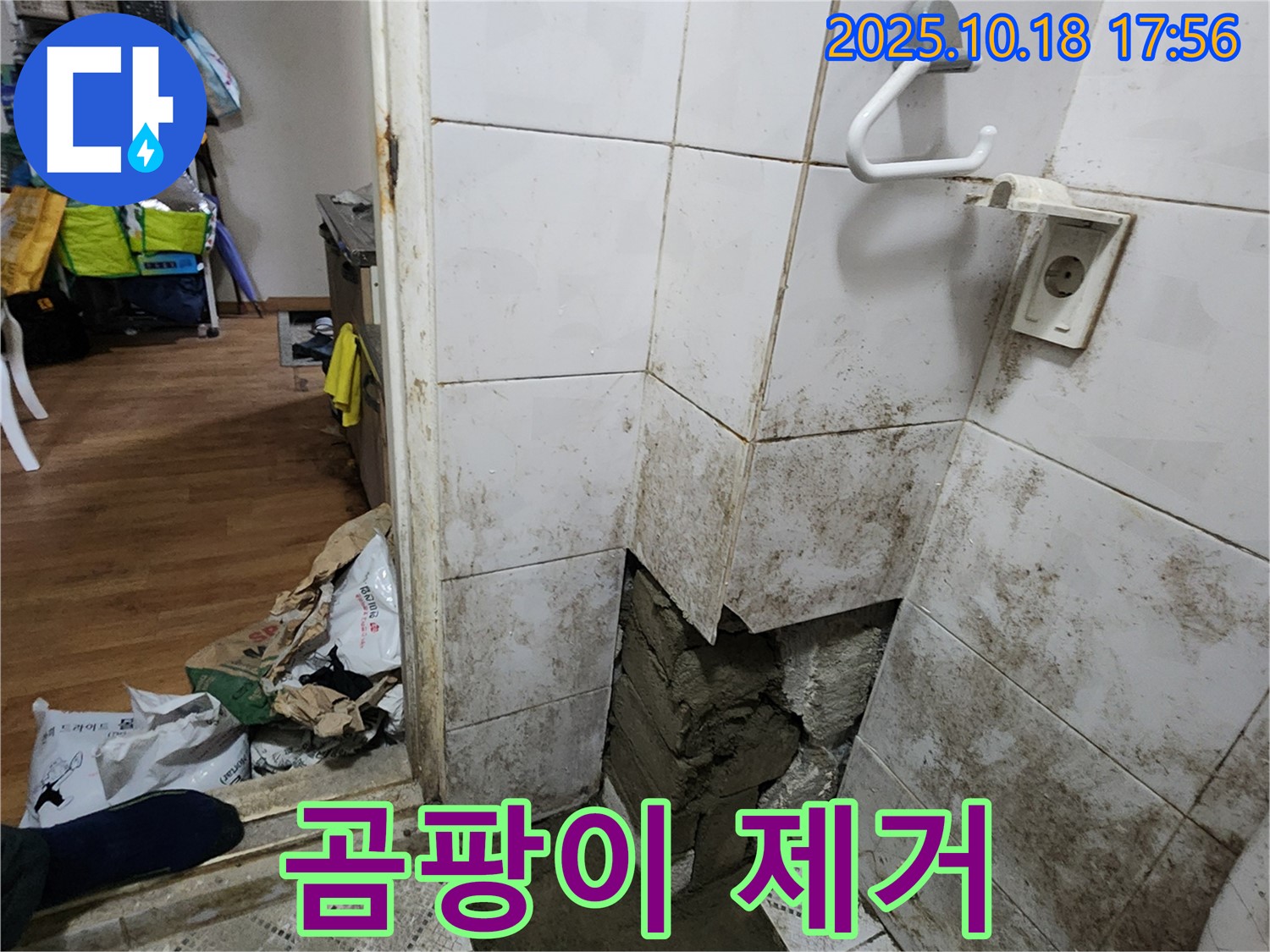 양주시 장흥면 누수 - 누수 해결 후 곰팡이 제거, 쾌적한 공간으로