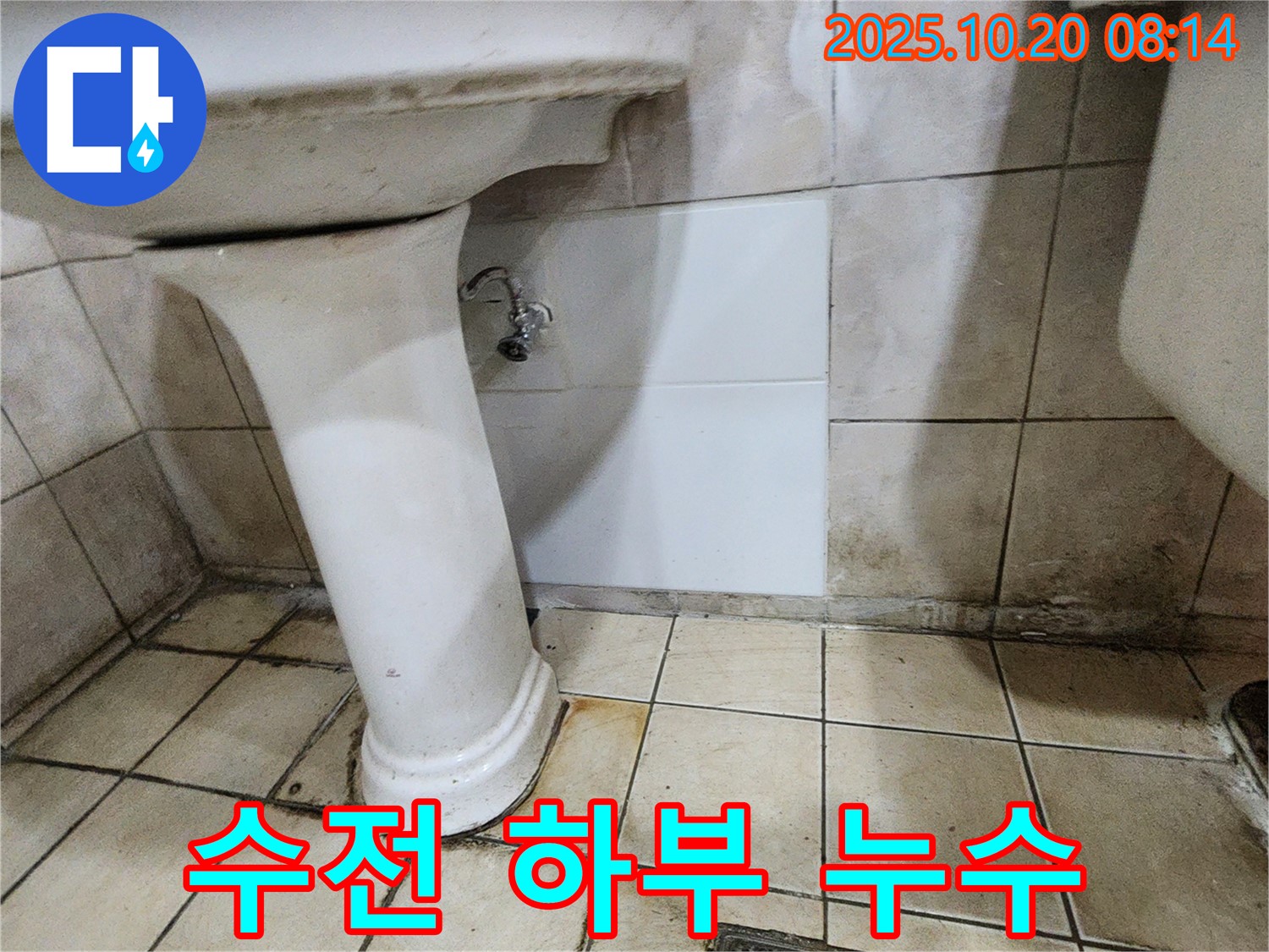 양주시 장흥면 석현리 세면대 수전 하부 누수 - 작은 물방울도 놓치지 않습니다. 수전 하부 누수 꼼꼼하게 확인!