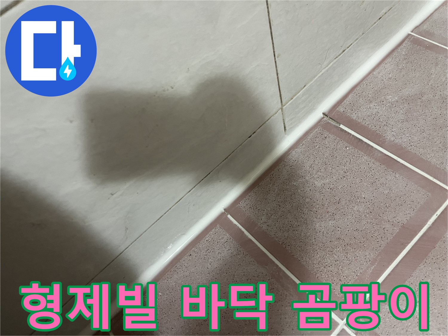 독산동 형제빌 바닥 누수 - 실리콘 교체로 곰팡이 걱정까지 싹!