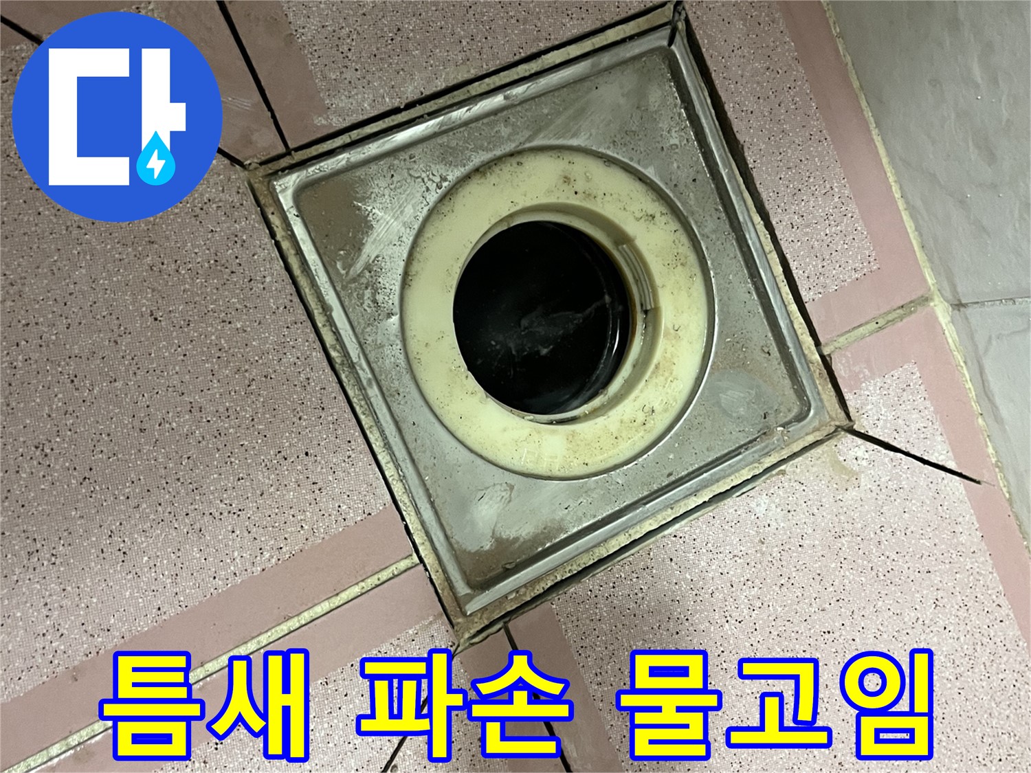 독산동 형제빌 화장실 유가 주변 틈새 파손 물고임 심각 확인 - 제거 준비