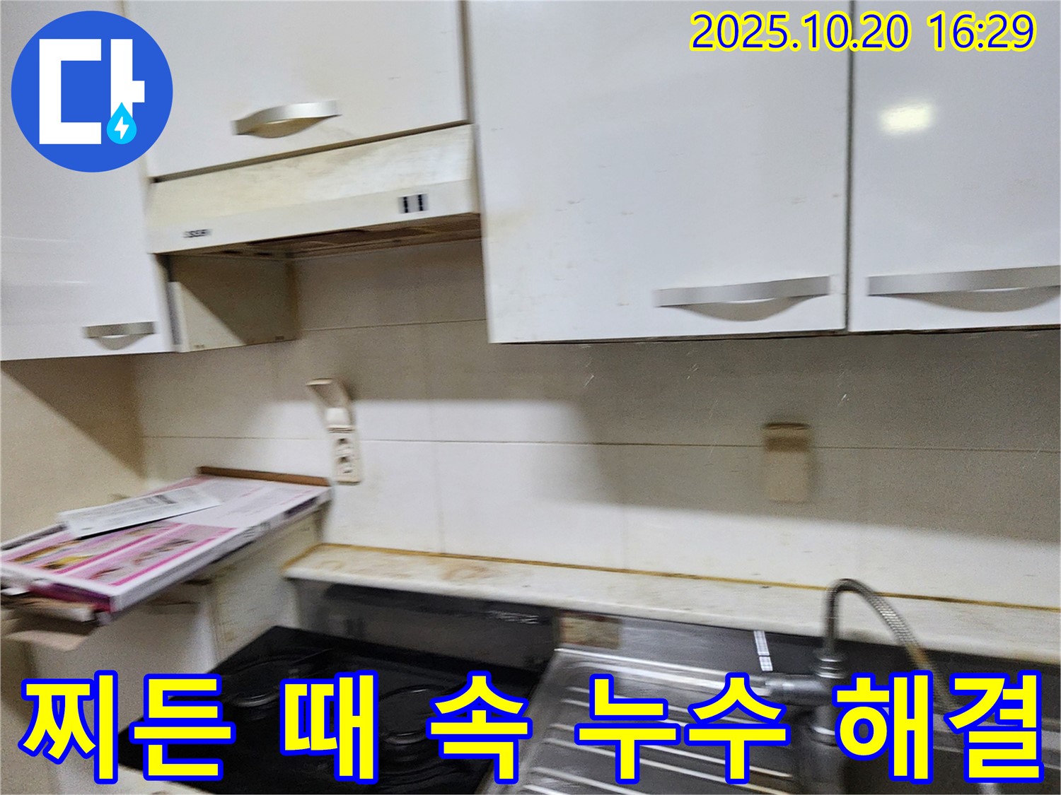 양주시 장흥면 부곡리 누수 - 찌든 때 속에 숨은 주방 싱크대 누수 해결