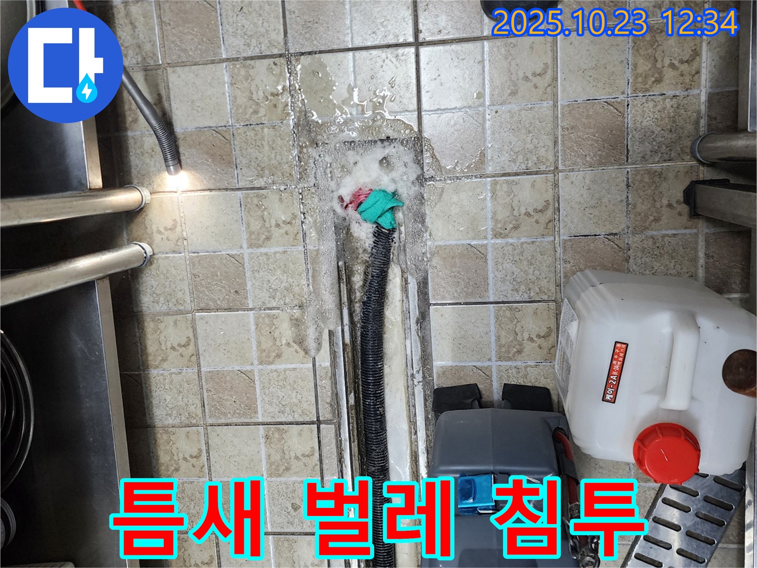 양주 은현면 하패리 식당 - 배수구 주변 틈새 발생 - 벌레 침투 경로 차단