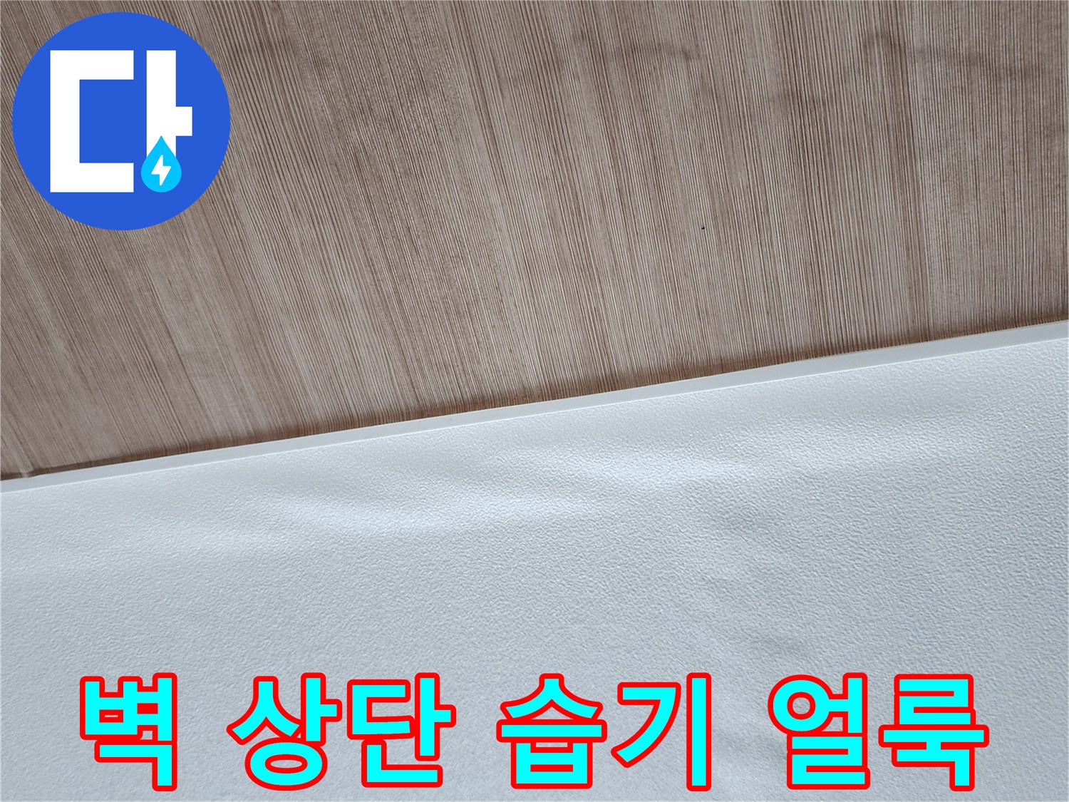 양주1동 현장-습기가 스며든 벽면의 어두운 변색 부위