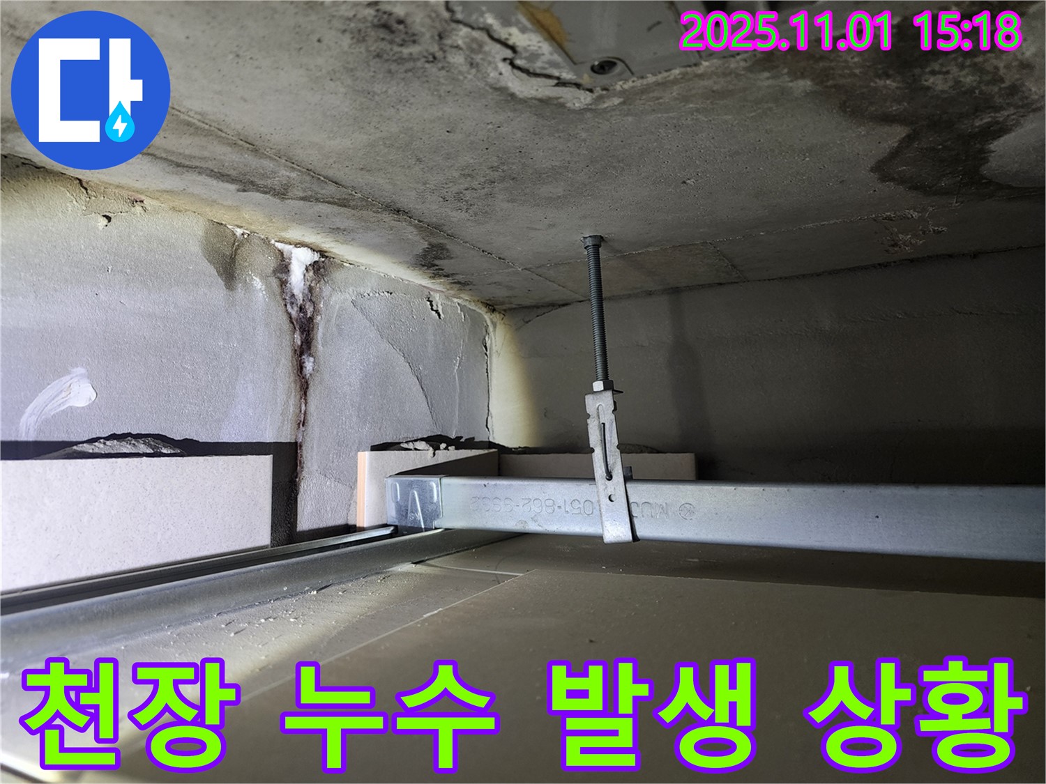 성동구 금호동 신금호파크자이 아파트 누수 - 천장 누수 발생 상황 상세 진단