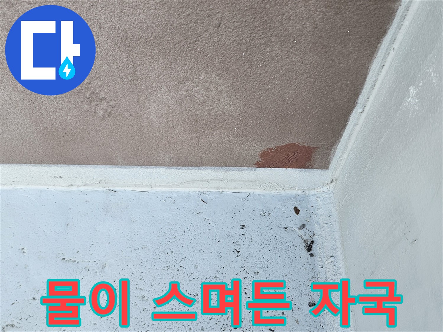 천장 누수 얼룩 - 건물 구조 문제 신호