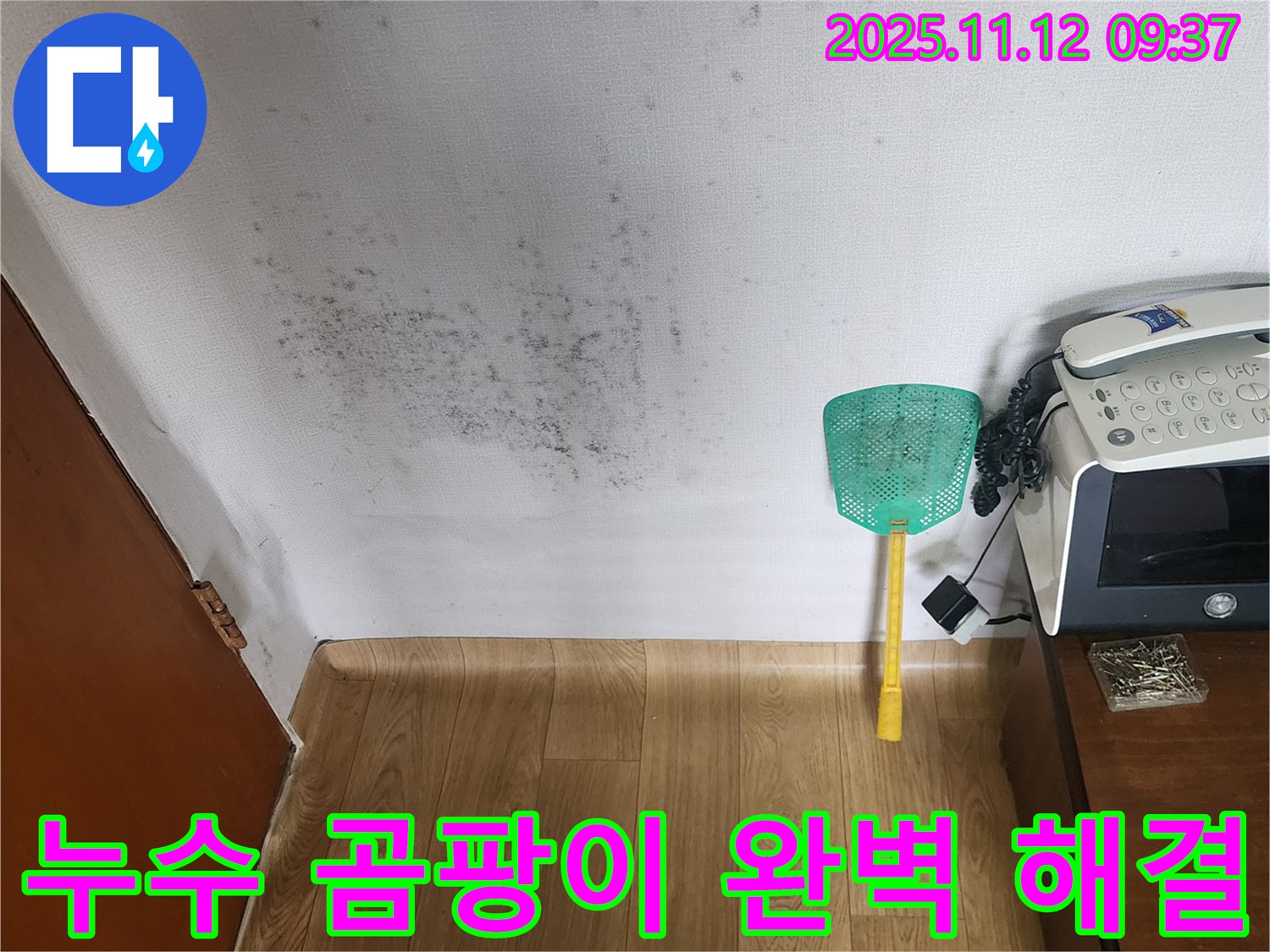 누수로 인한 곰팡이 - 누수탐지 후 정확한 원인을 찾아 곰팡이 제거, 재발 방지 시공!