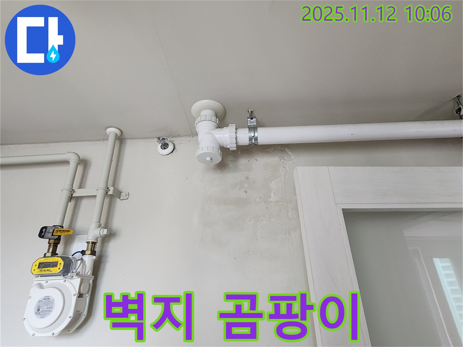 벽지 곰팡이 - 습기로 인한 손상! 누수 점검은 필수!