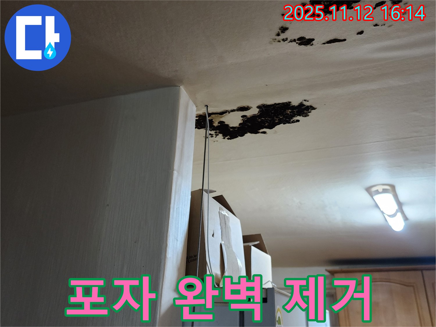 포천 누수 - 군내면 구읍리 천장 누수, 곰팡이 포자까지 완벽 제거