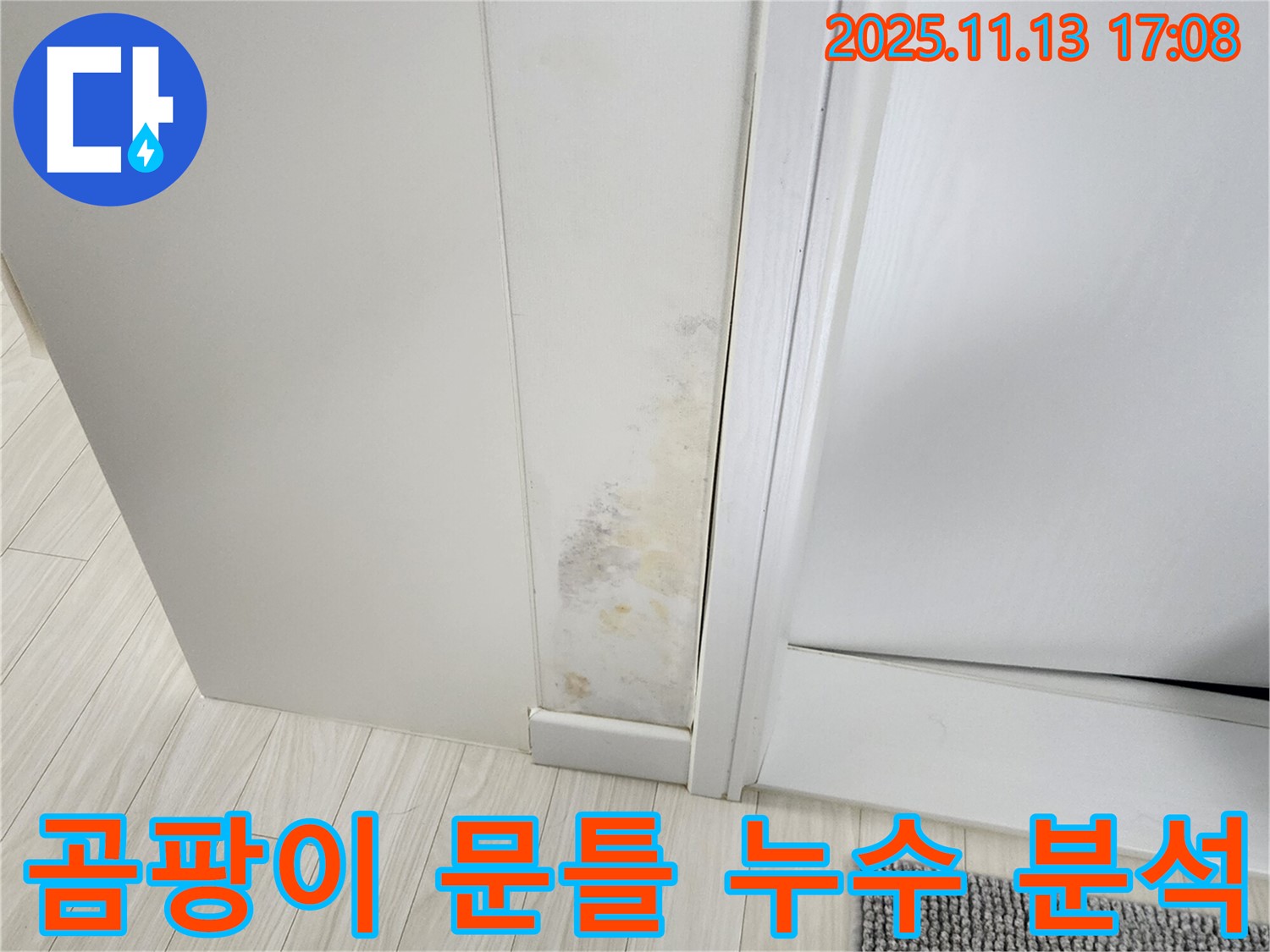 곰팡이 핀 문틀 - 정밀 누수 원인 분석과 고객 맞춤 시공으로 완벽하게