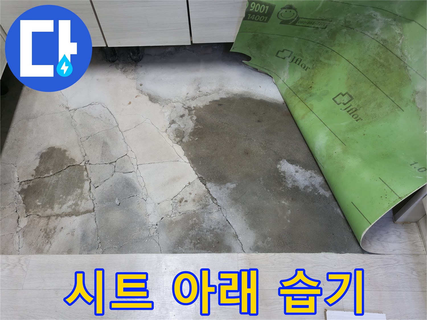 포천 빌라 누수 - 방수 시트 아래 숨겨진 습기 - 누수 해결 작업