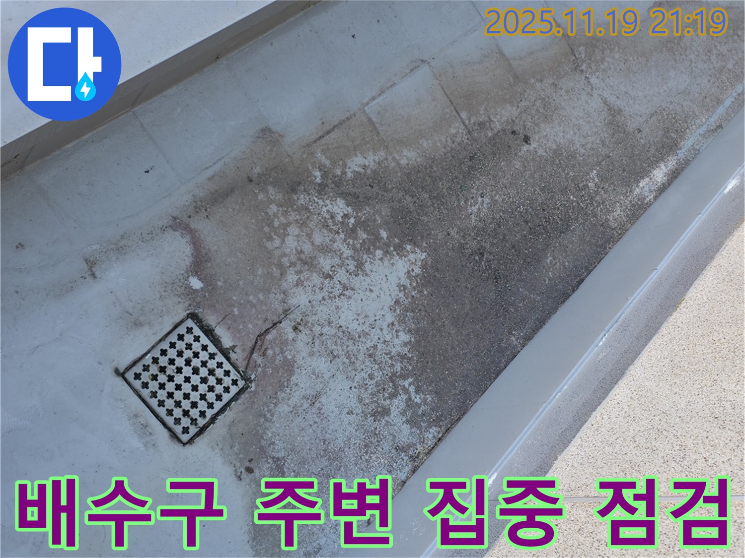 금천구 독산동 현진아트빌 누수 - 배수구 주변 누수를 집중적으로 점검합니다.