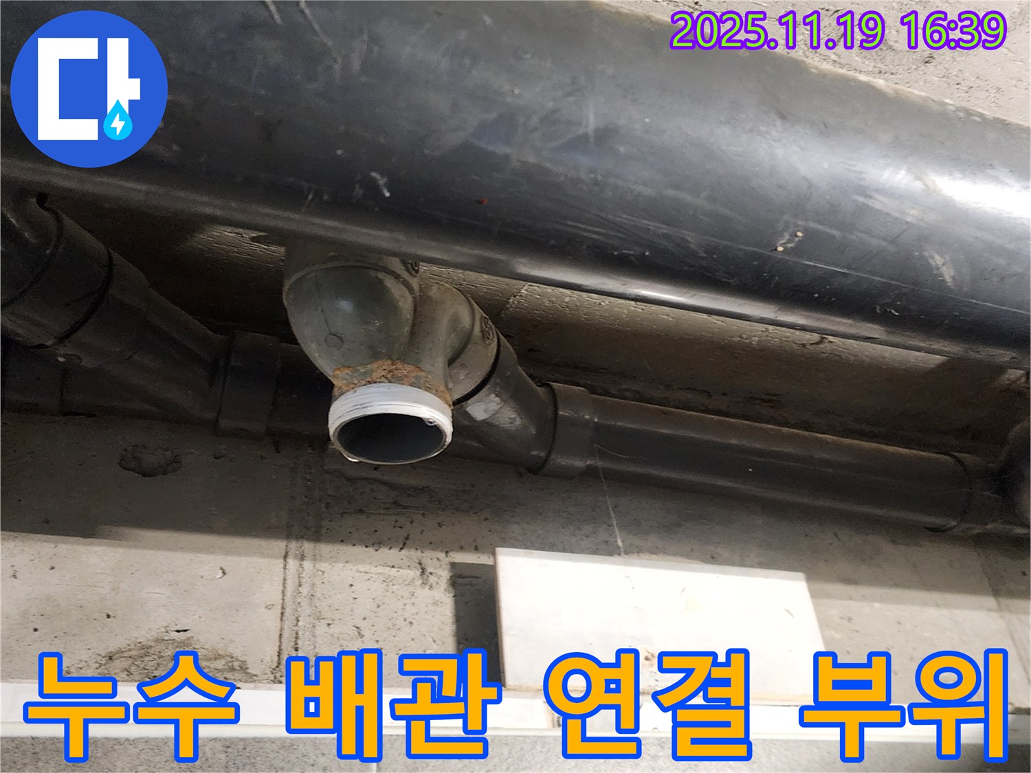 포천 내촌면 신팔리 배관 누수 - 노후된 배관 연결 부위에서 발생한 누수를 정확하게 진단하고 해결했습니다.