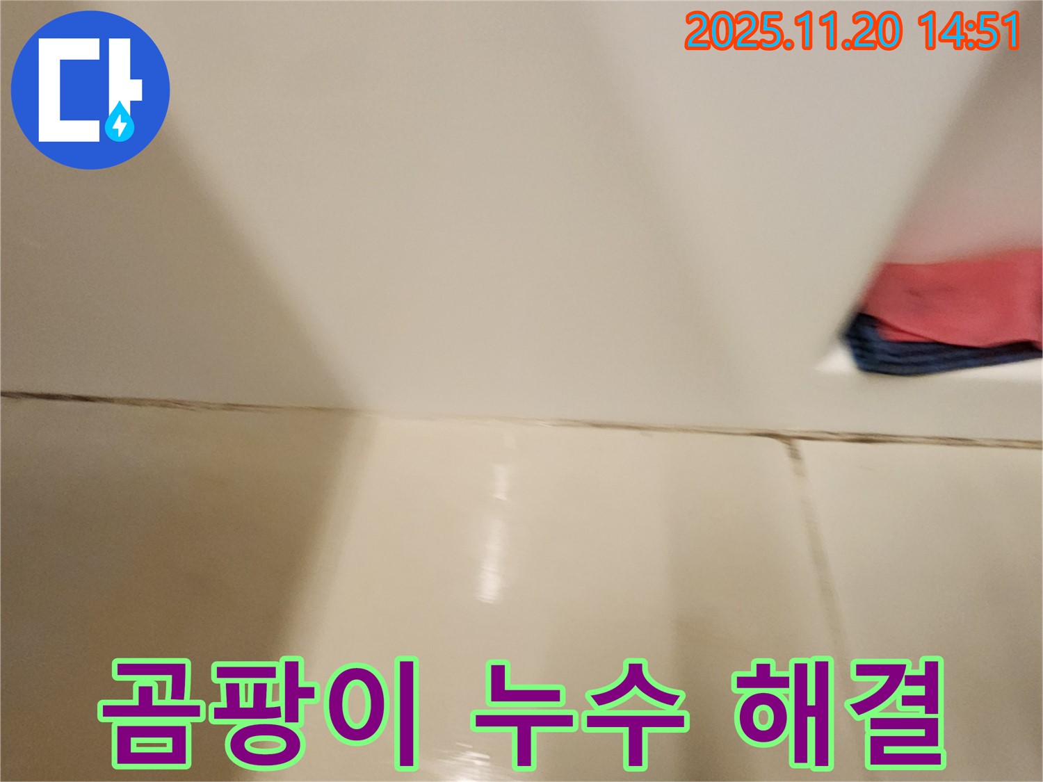 포천 가산면 곰팡이 핀 타일 틈새 누수 - 곰팡이 제거와 누수 해결을 한 번에!