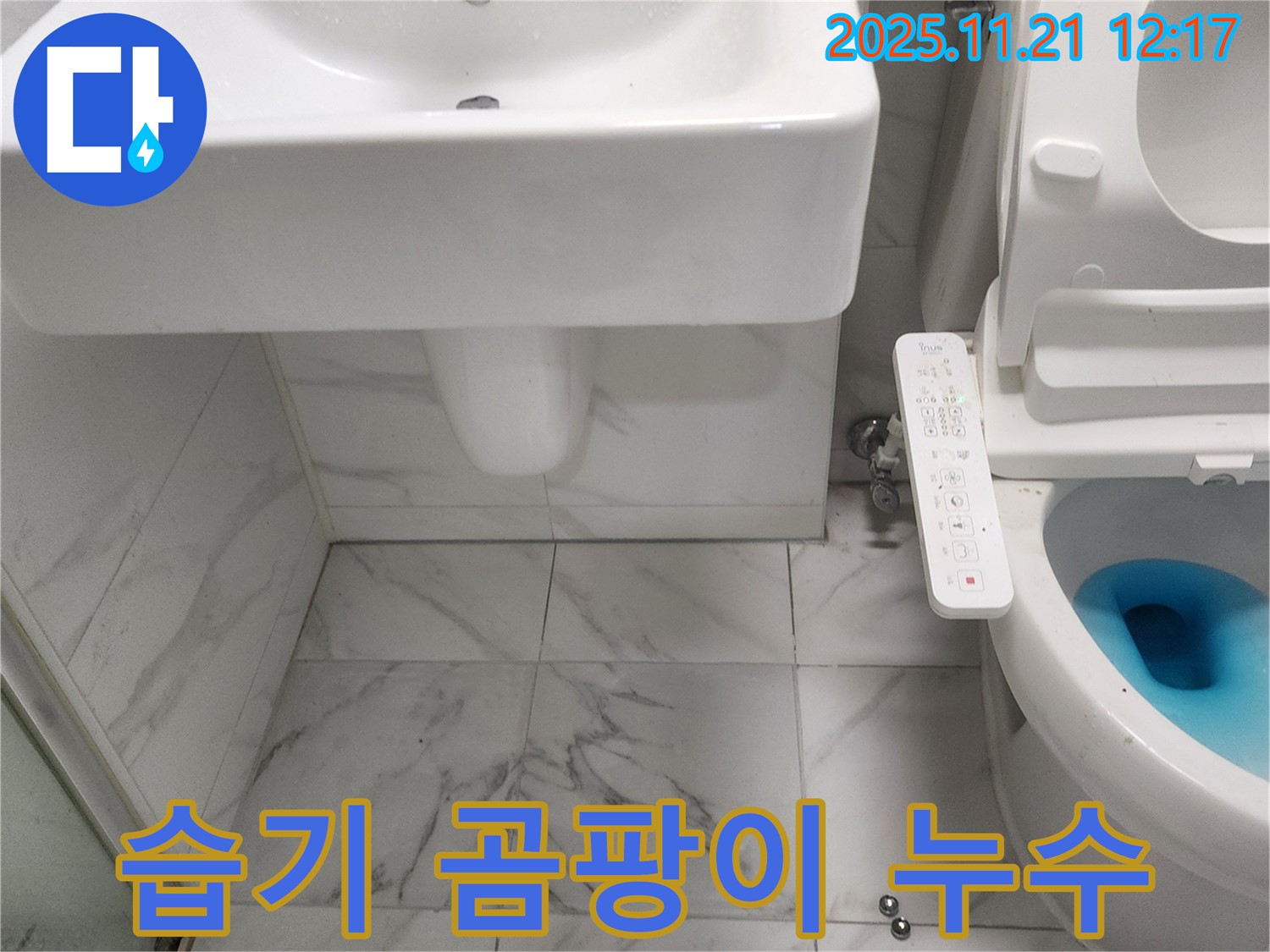포천 가산리 세면대와 변기 주변 습기 및 곰팡이 냄새 문제 - 전문 장비와 기술로 완벽하게 해결합니다.