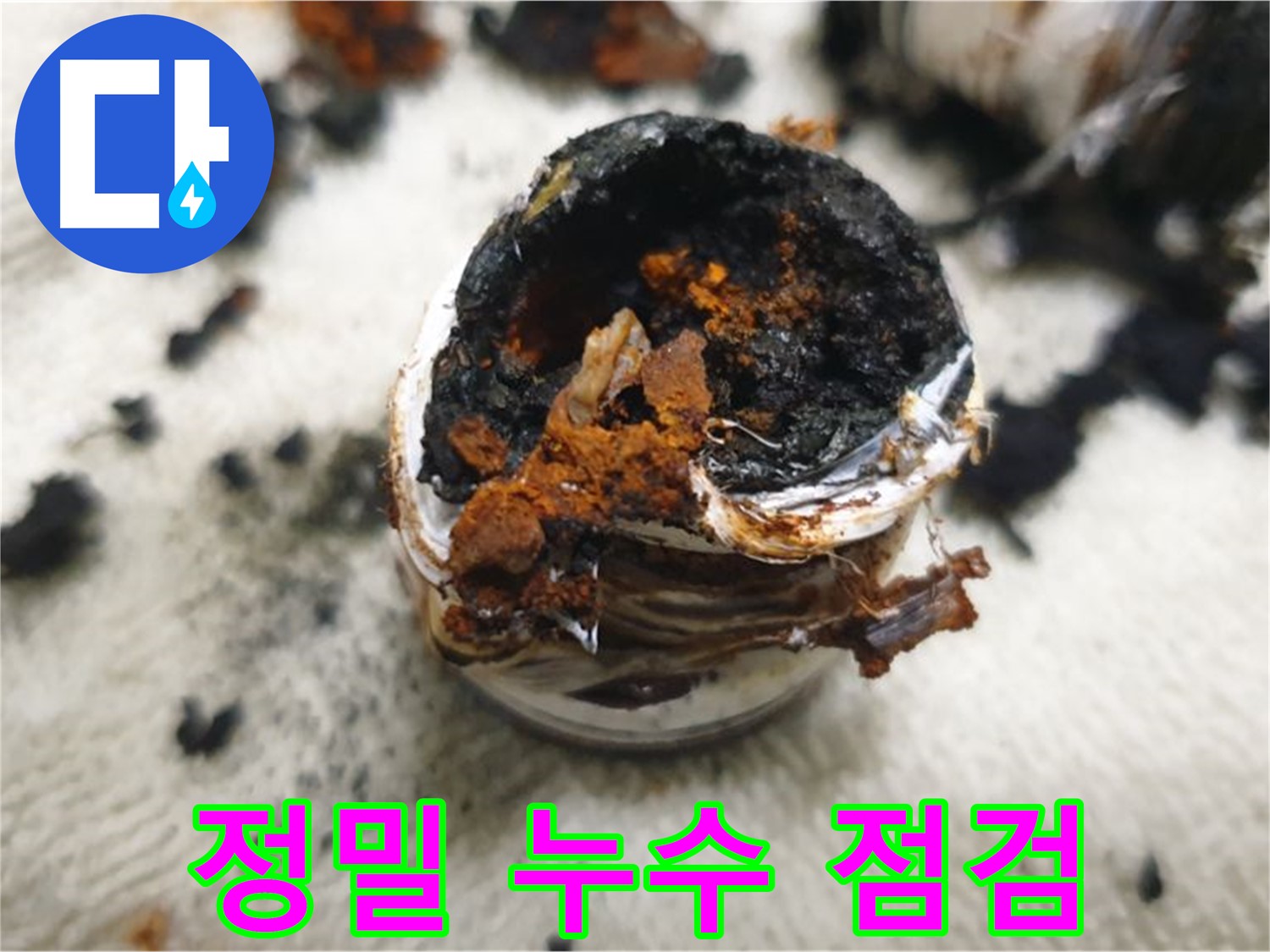정밀 누수 점검 과정 - 첨단 장비를 사용하여 정확하게 누수 지점을 찾아냅니다.