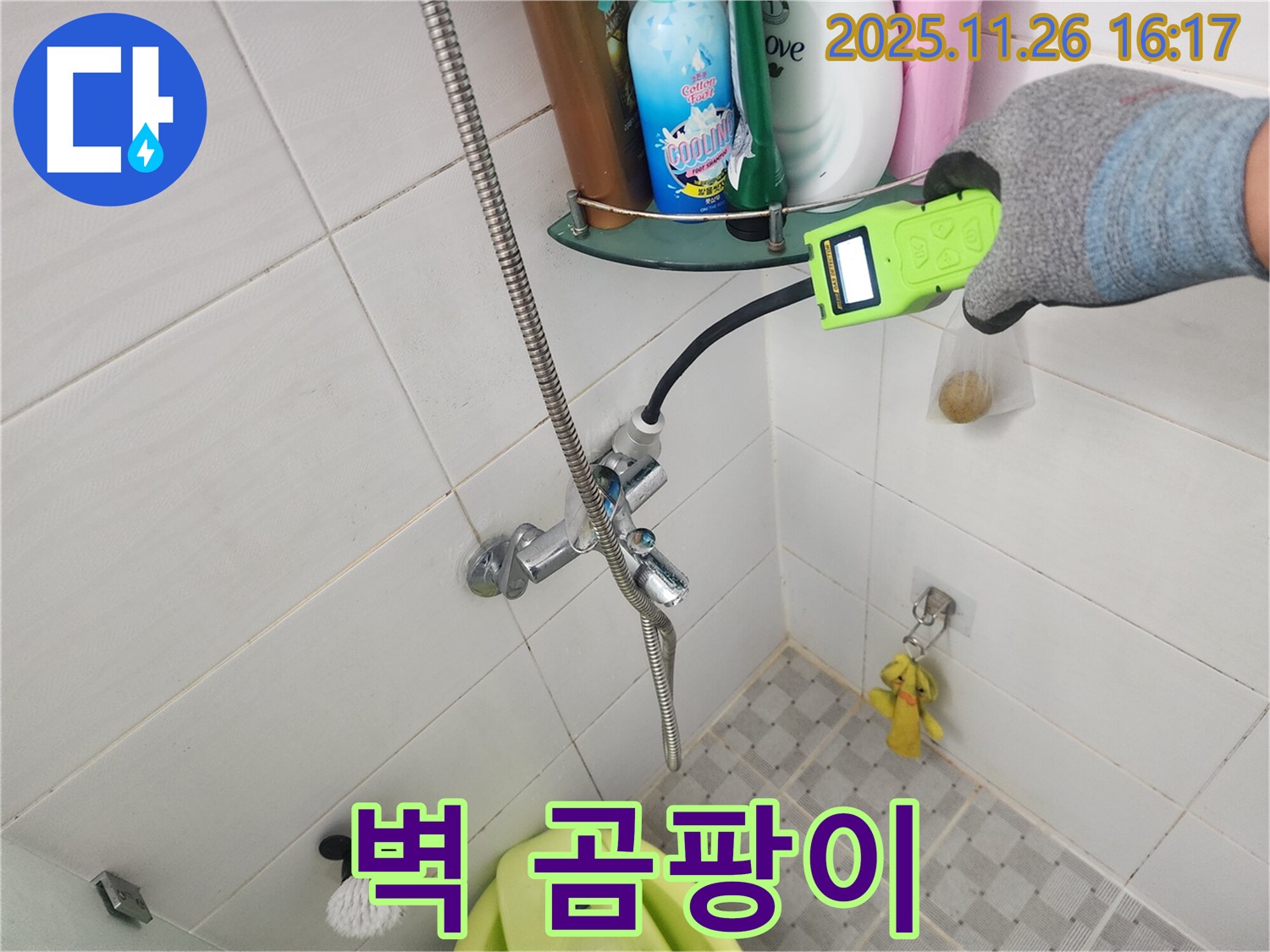 포천 신북면 삼성당리 - 샤워기 사용 후 벽 곰팡이 - 가스식 탐지로 누수 & 곰팡이 문제 해결