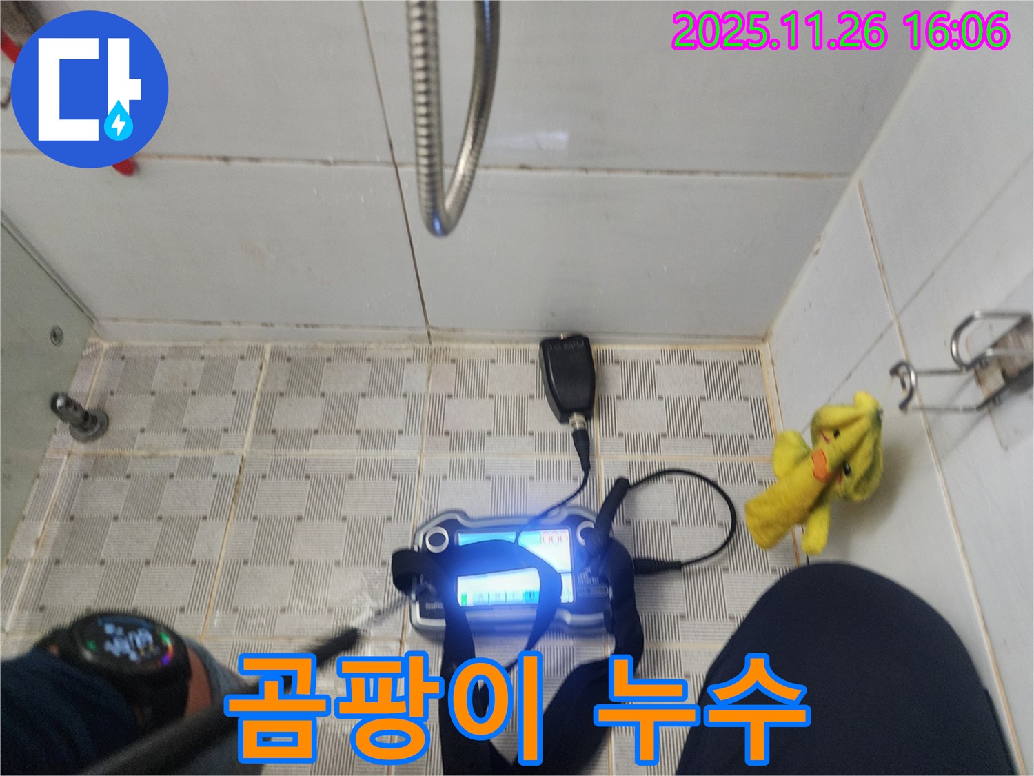 포천시 신북면 삼성당리 누수탐지 - 샤워기 주변 벽에 곰팡이가 피어 있다면 곰팡이 제거와 누수 원인 진단 필수!