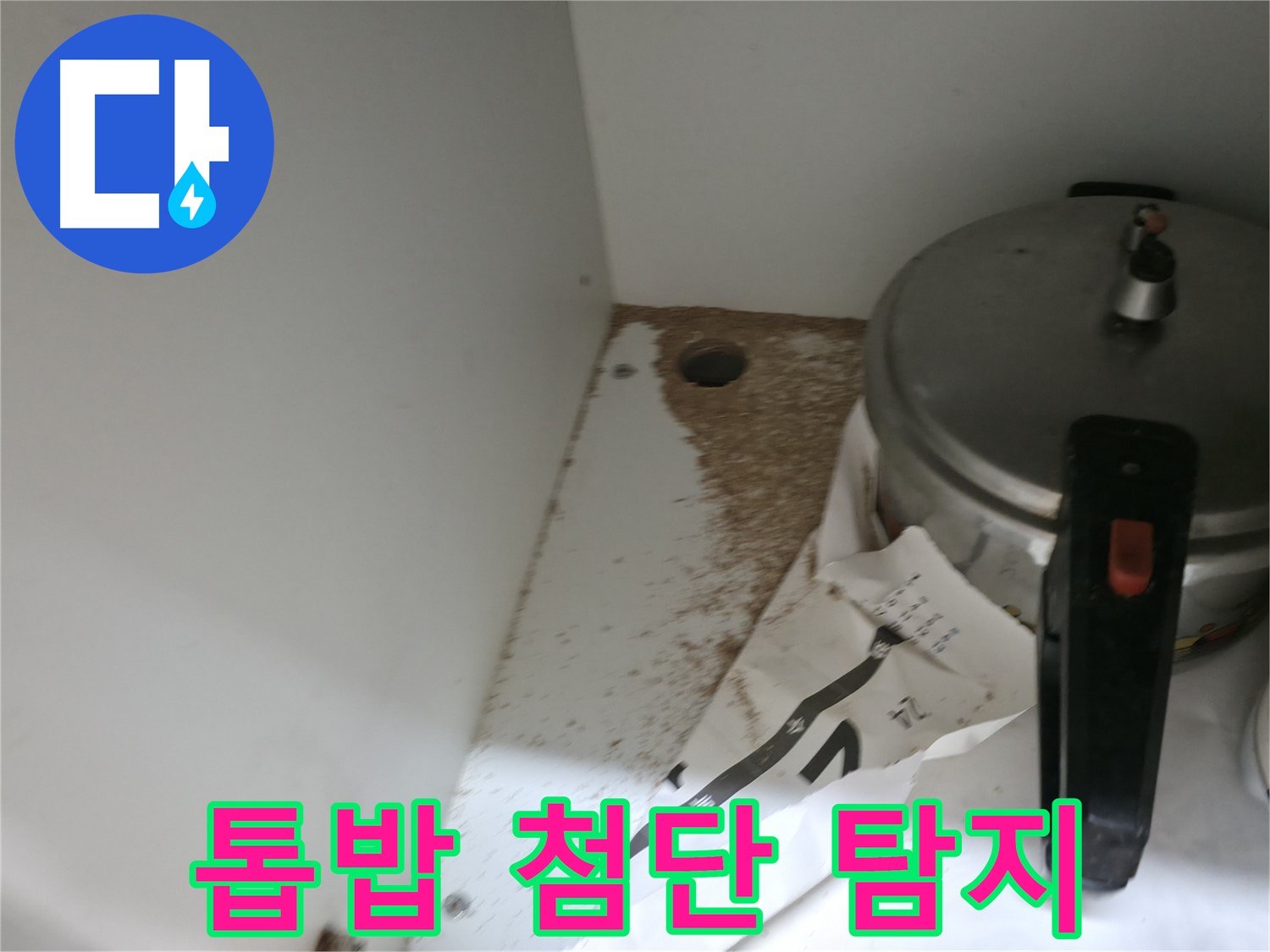 서초 명달로4길 싱크대 누수 - 톱밥, 최첨단 장비로 숨은 누수 완벽 탐지