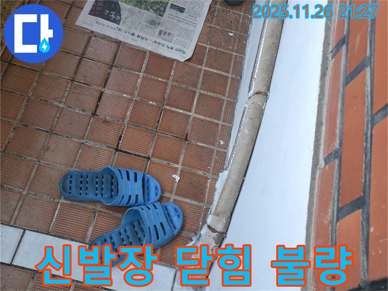 서초구 서초동 누수 현장 - 신발장 문 닫힘 불량으로 인한 악취 및 벌레 꼬임