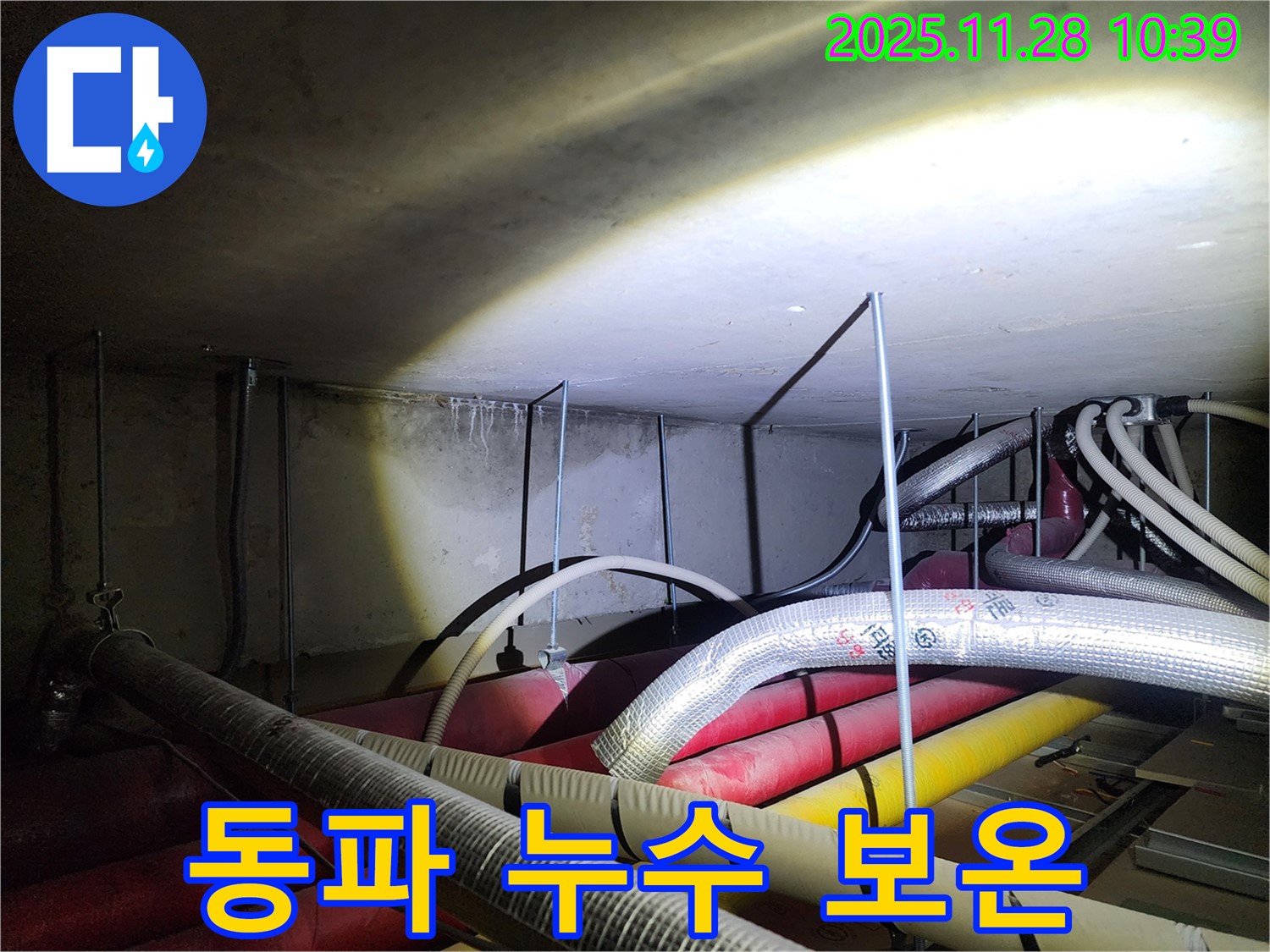 포천 신북면 금동리 누수 현장 - 겨울철 동파 누수, 꼼꼼한 보온 시공으로 해결하세요!