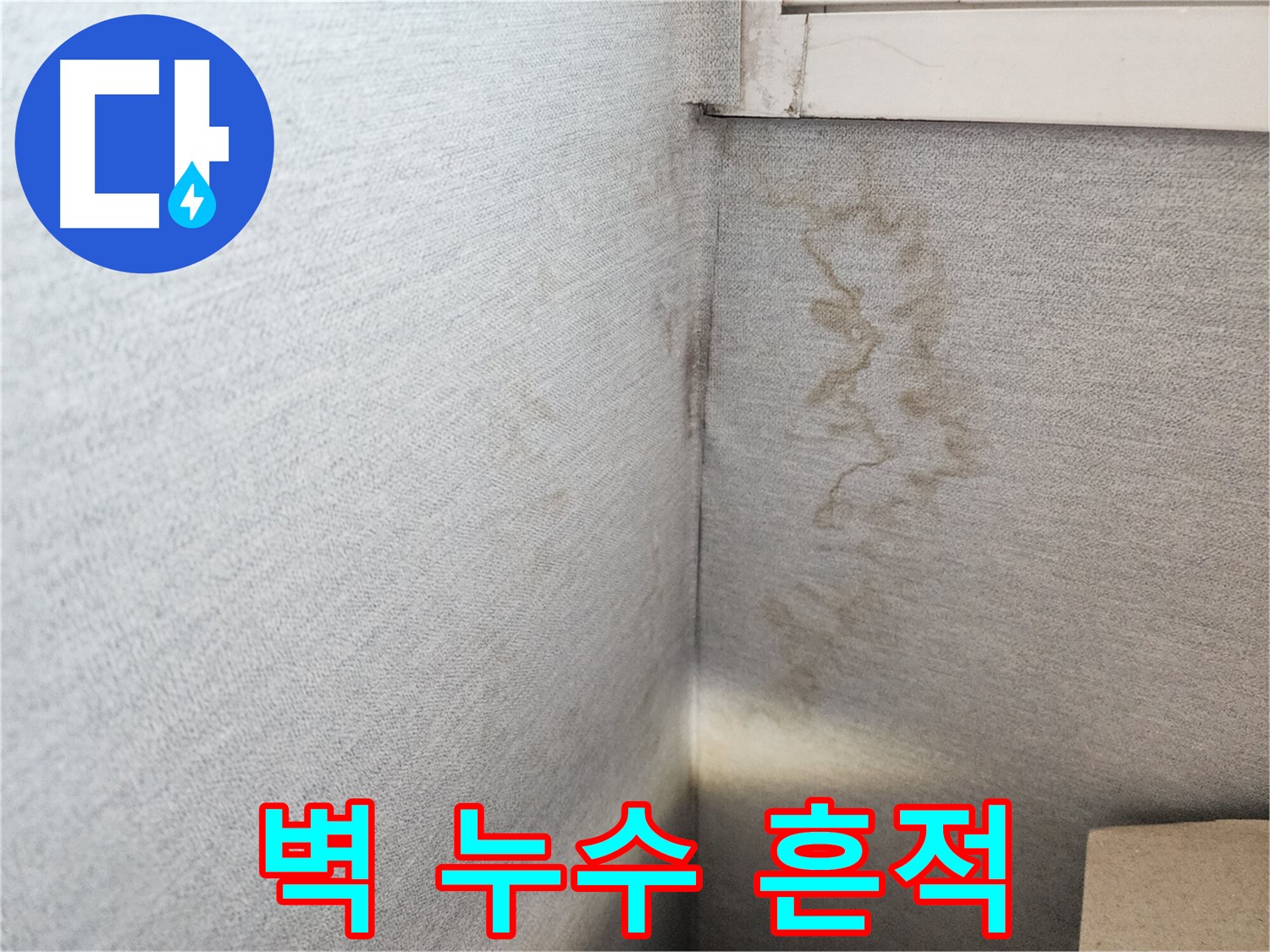 장안구 삼성아파트 벽면 누수 흔적 - 꼼꼼한 누수 탐지가 필요한 상황입니다.