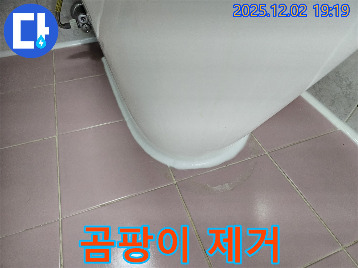 신대방동 현대아파트 변기 누수 - 곰팡이 핀 백시멘트 제거 후 재시공으로 쾌적한 화장실 완성!