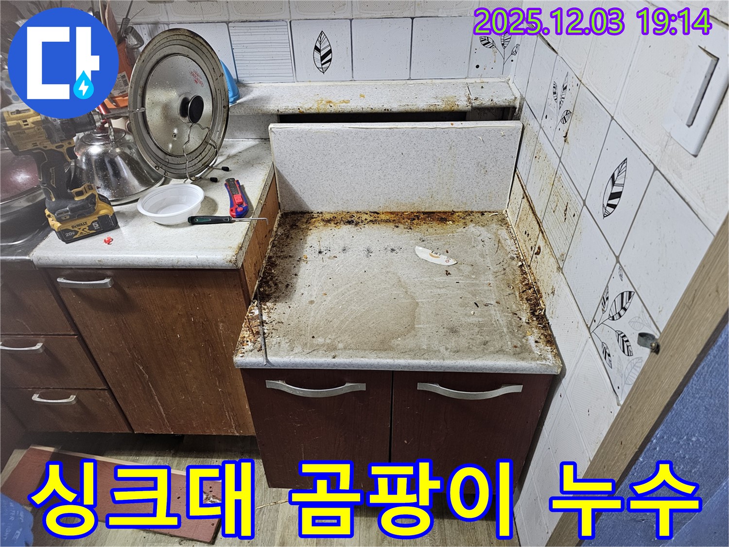 싱크대 밑 곰팡이 - 누수탐지로 곰팡이 문제까지 해결!