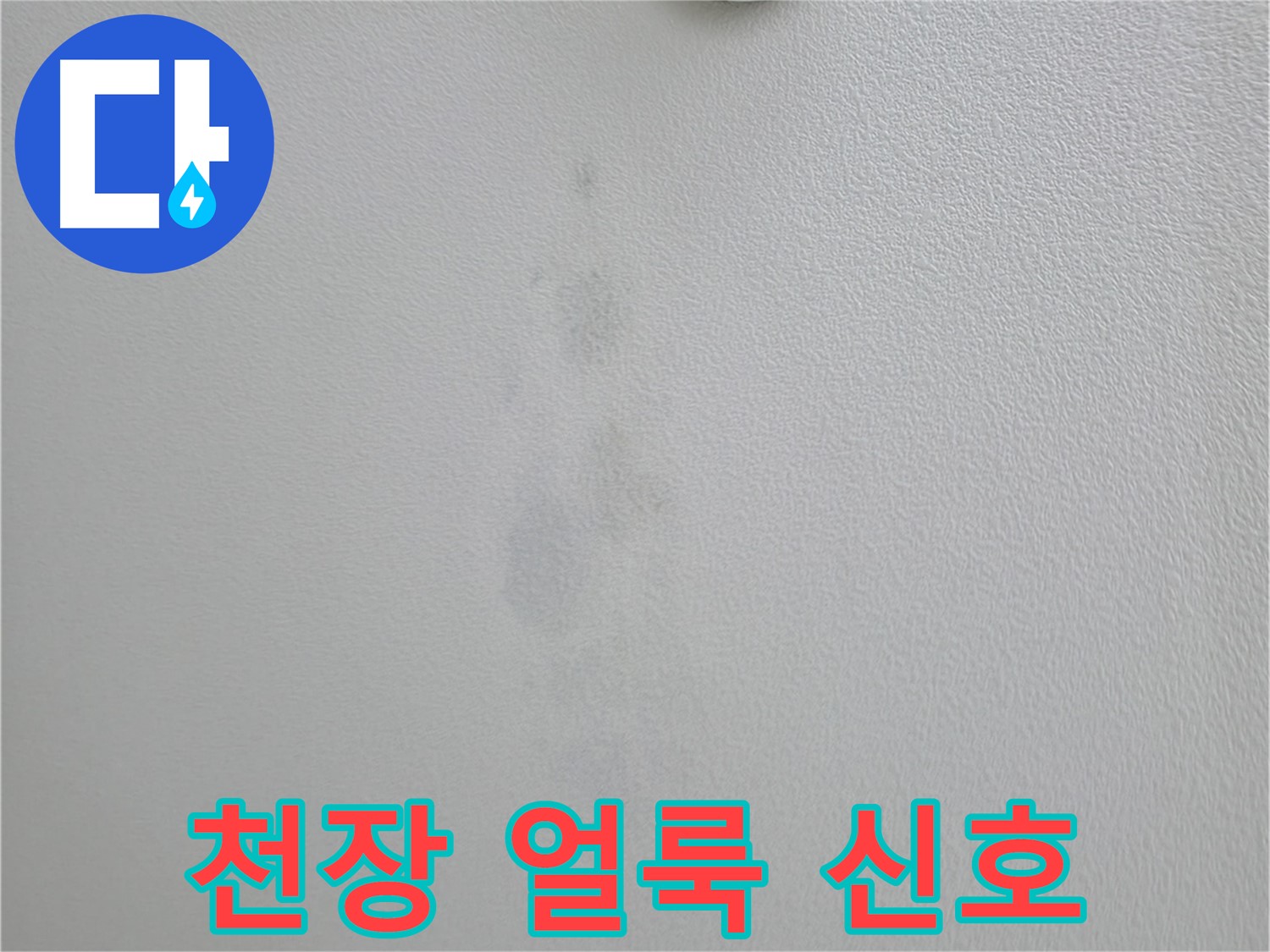 의왕시 능안길 백운그린힐 아파트 천장 얼룩 - 누수의 초기 신호일 수 있음
