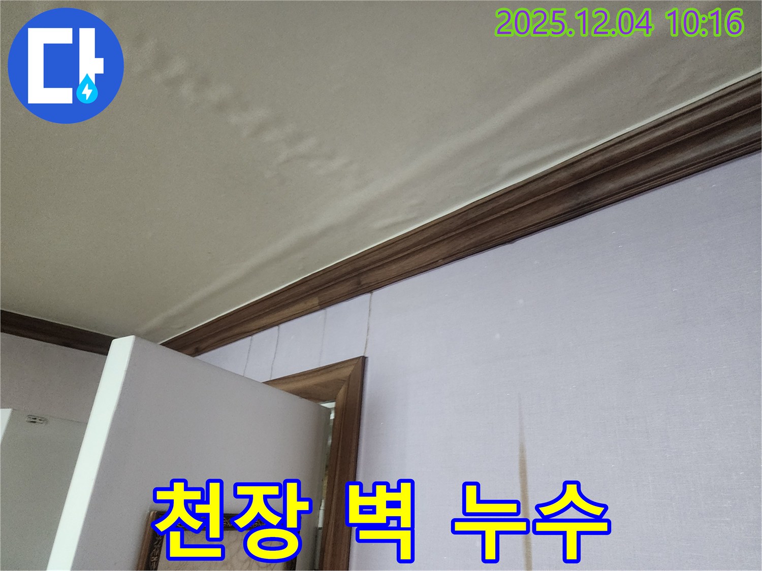경기도 포천시 일동면 유동리 천장 얼룩과 벽 누수 자국 - 복합적인 누수 문제 해결이 시급합니다.