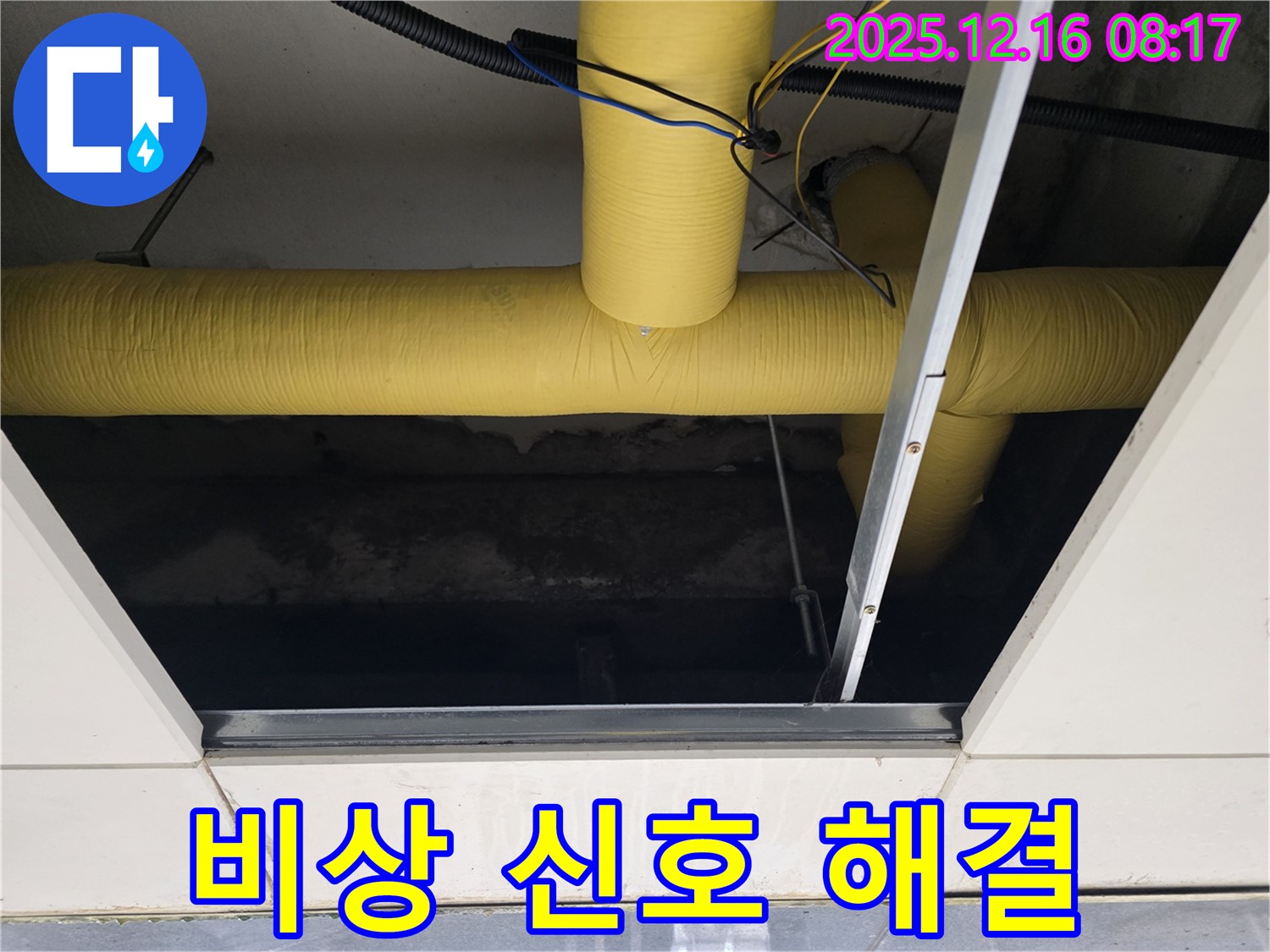 신현동 텍스 천장 누수 - 텍스 천장 속 노란 배관의 비상 신호, 24시간 긴급 해결