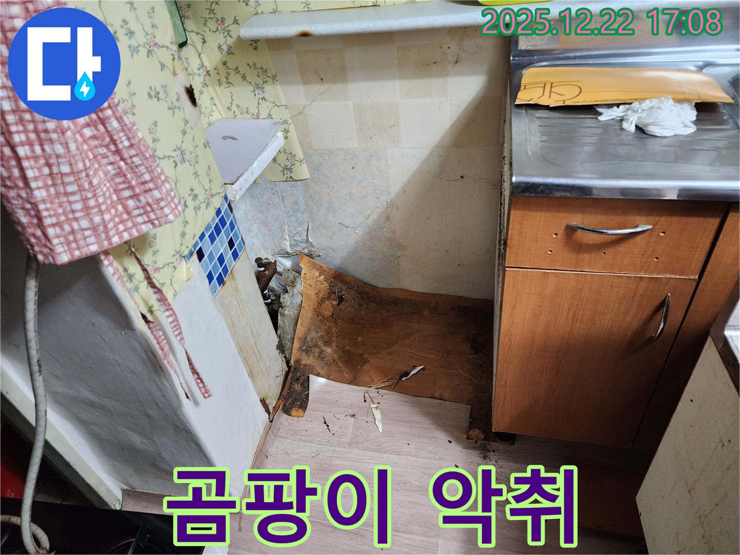 동두천 생연2동 주택 누수 - 곰팡이와 악취 발생 - 누수 원인 제거와 곰팡이, 악취 완벽 제거!