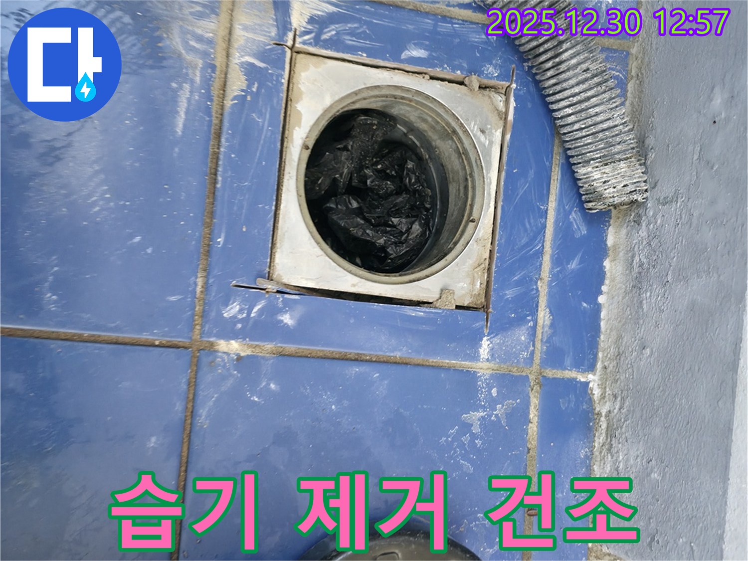 성동구 누수 - 배수구 주변 습기 제거 후 완벽하게 건조 작업 완료