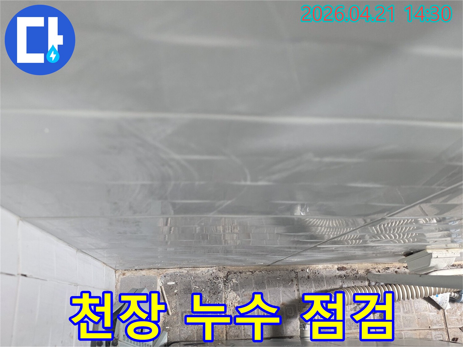 천장-누수-문제를-해결하기-위해-현장을-정밀하게-점검하고-있습니다