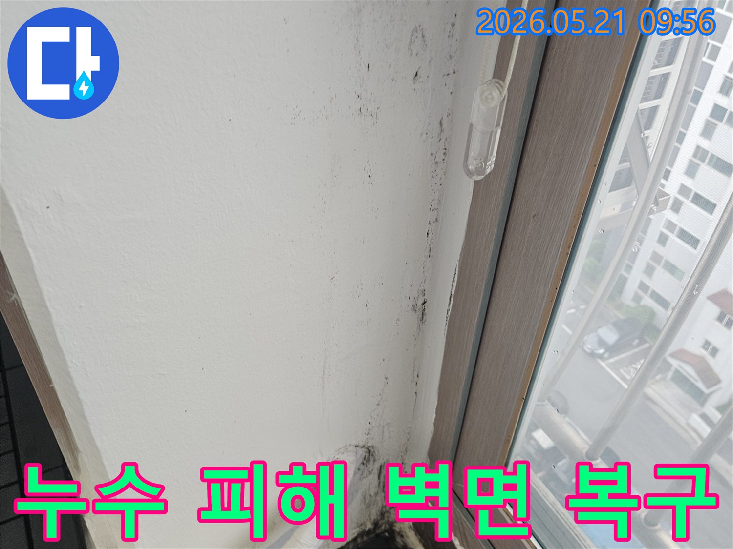누수로-인해-손상되고-오염된-벽면을-전문적으로-복구하고-재건하는-과정