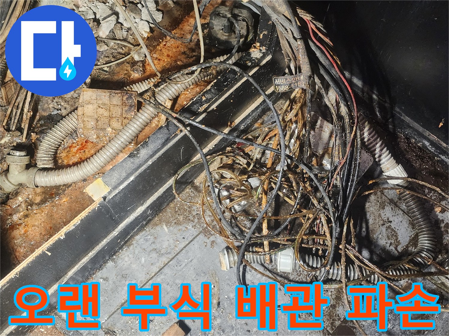 누수-엔지니어가-오랜-시간-물에-노출되어-심하게-부식된-배관과-주변-환경을-정밀하게-조사하며-파손-여부를-확인하고-있습니다