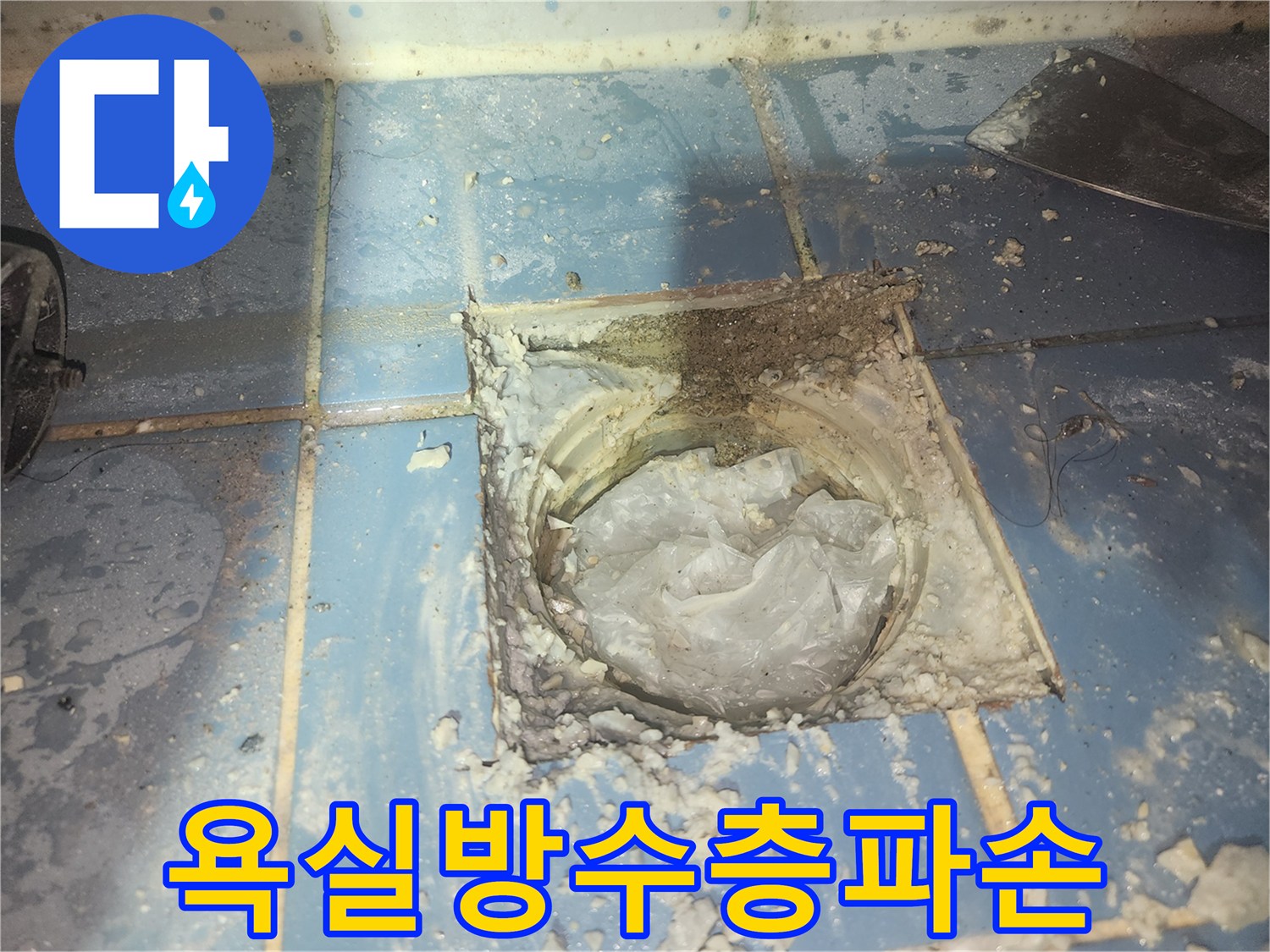 아파트 욕실의-지속적인 누수 원인을-밝혀내기 위해-배수구 주변의-손상된 부분을-누수 엔지니어가-집중적으로 조사하고 있습니다