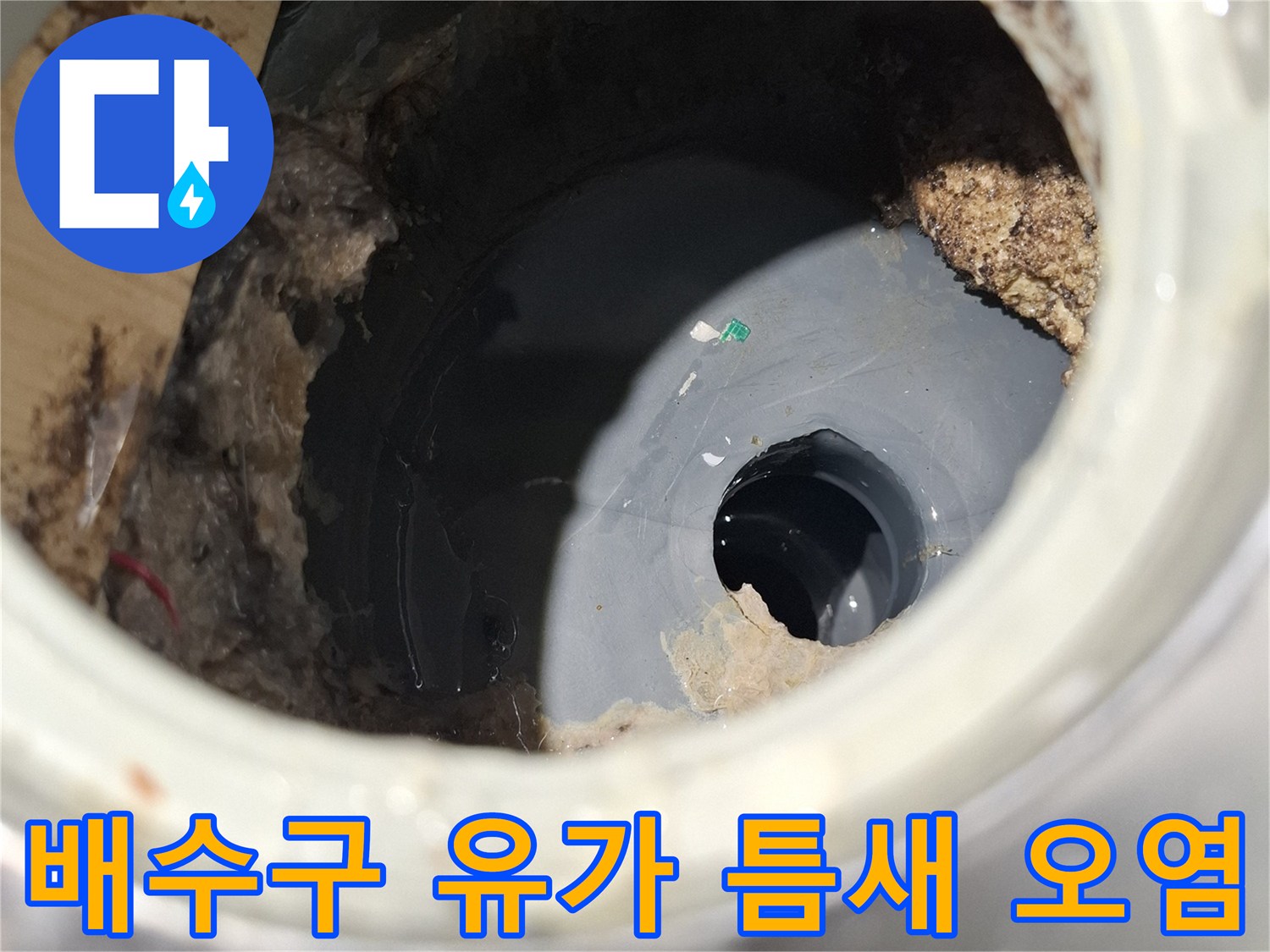 배수구-유가-주변의-방수층-결함과-고여있는-물