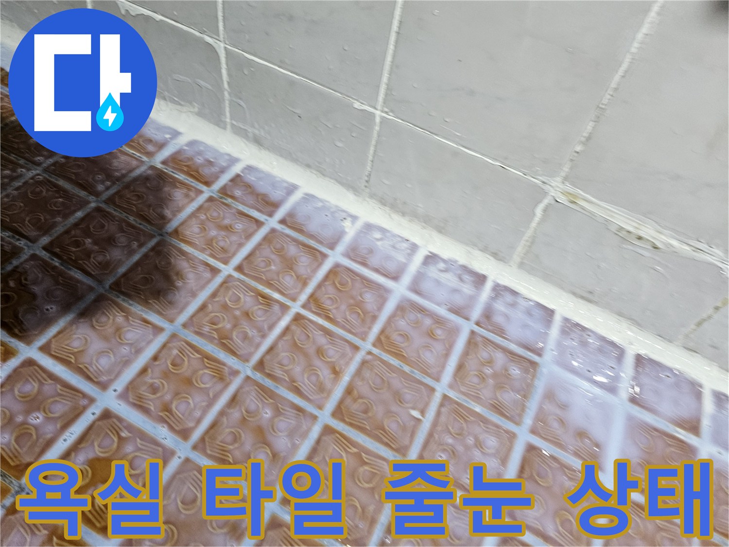 양천구 욕실 - 타일 사이 줄눈 및 하단 마감 부위 점검 사진