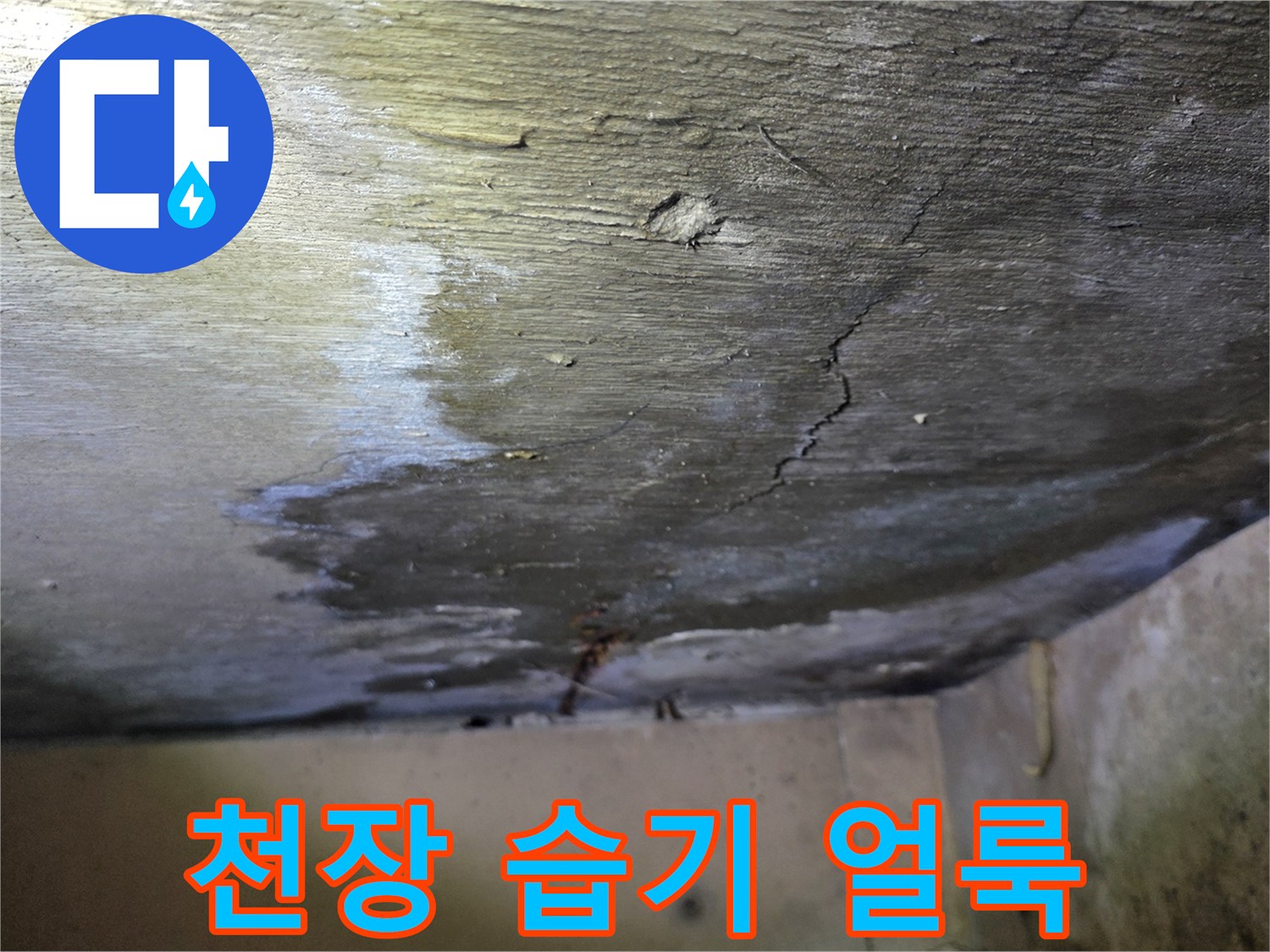 누수가-발생한-아파트-천장-콘크리트-상태